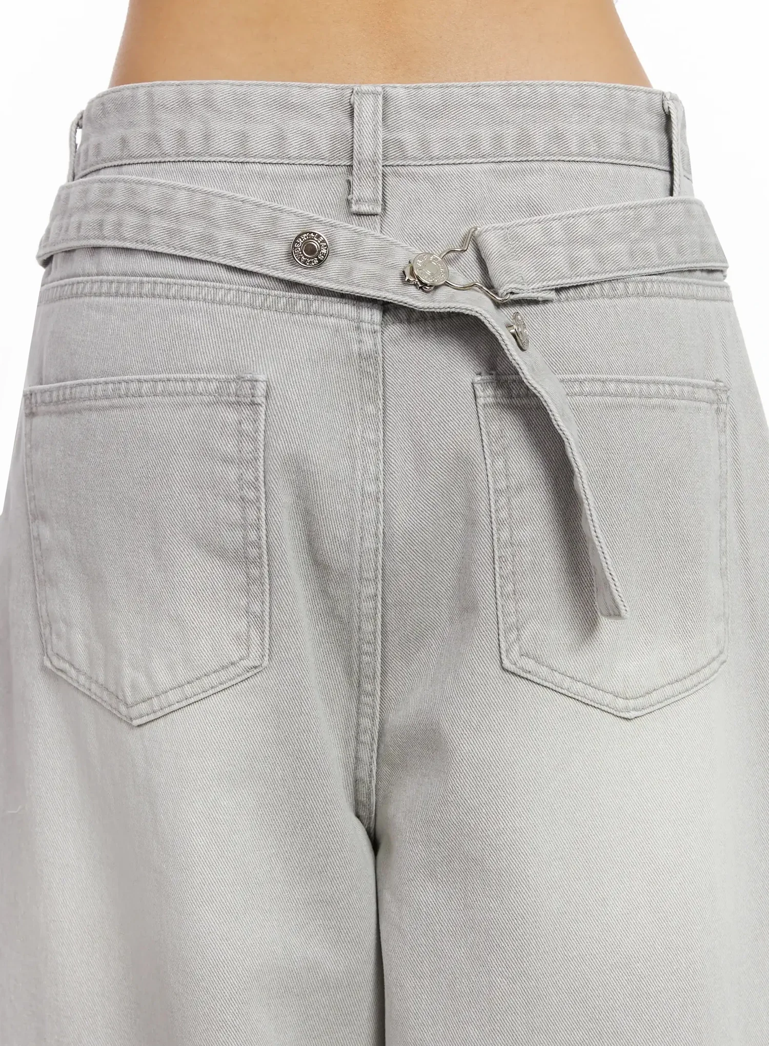 Cece Stone Washed Wide Leg Jeans IA508 - Image 2