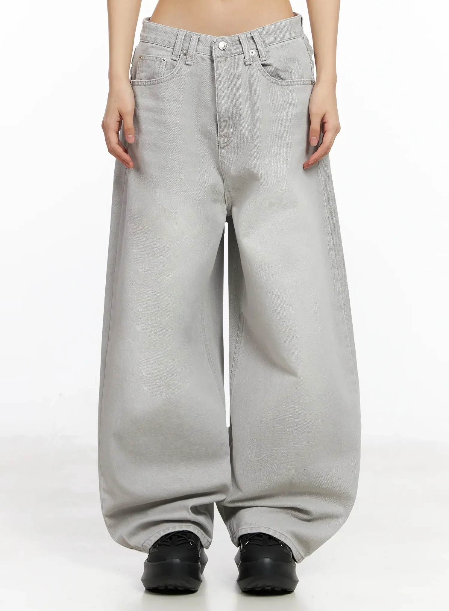 Cece Stone Washed Wide Leg Jeans IA508 - Image 6