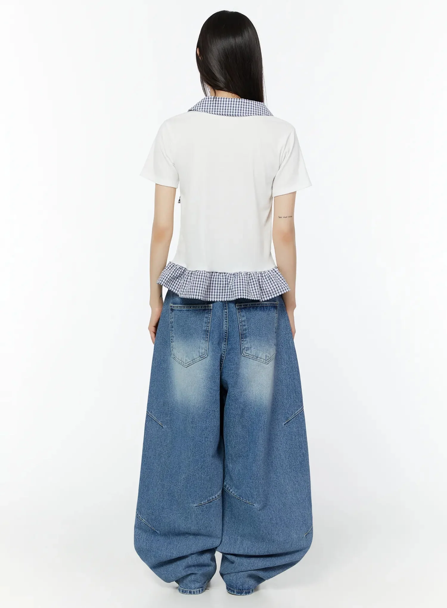 Celie Baggy Pin-Tuck Jeans CU515 - Image 8
