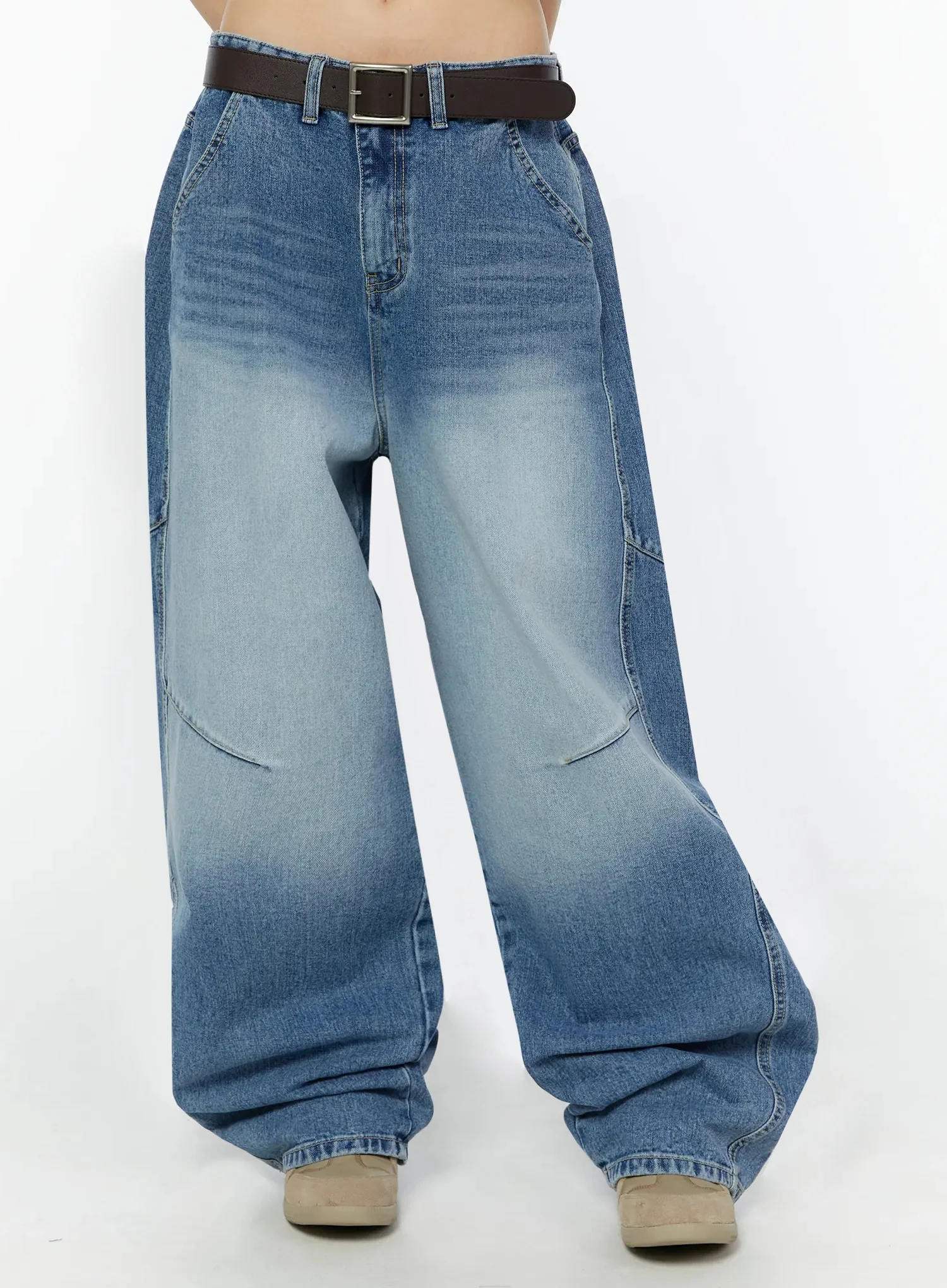 Celie Baggy Pin-Tuck Jeans CU515 - Image 9