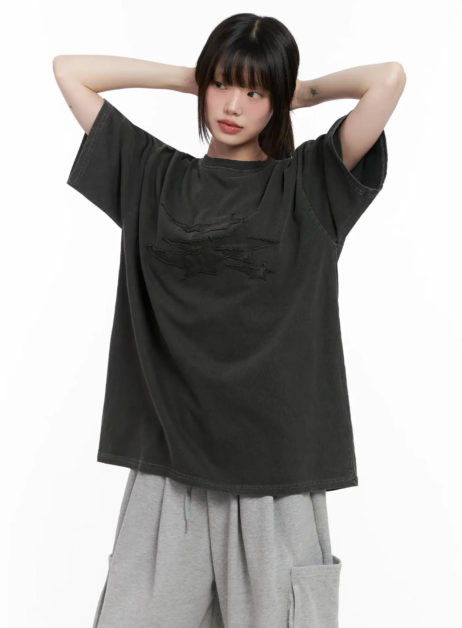 Charcoal Graphic T-Shirt IL531 - Image 8