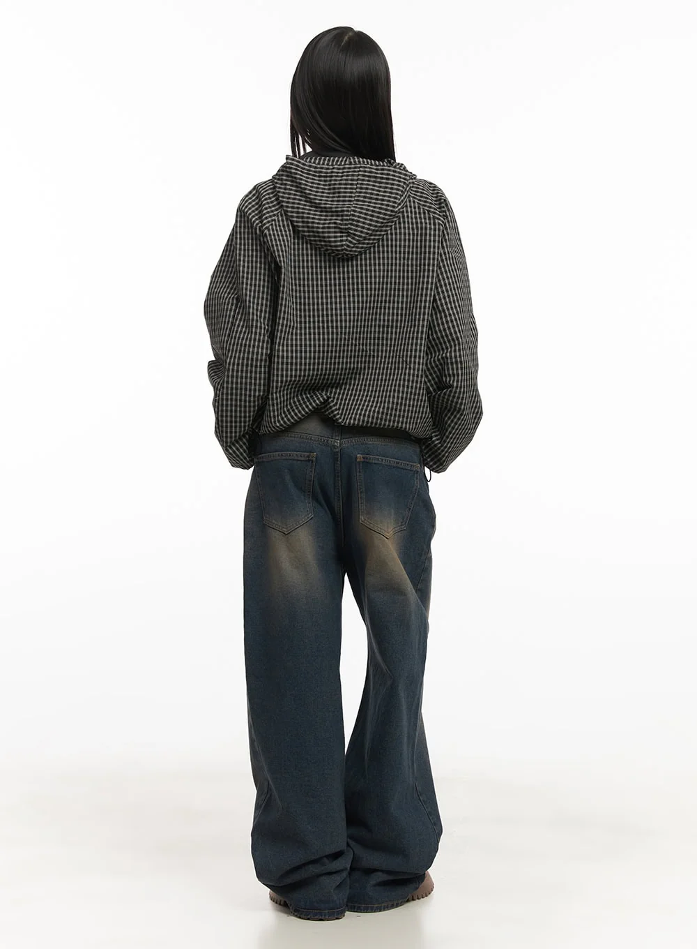 Checkered Hooded Windbreaker Jacket CF519 - Image 11
