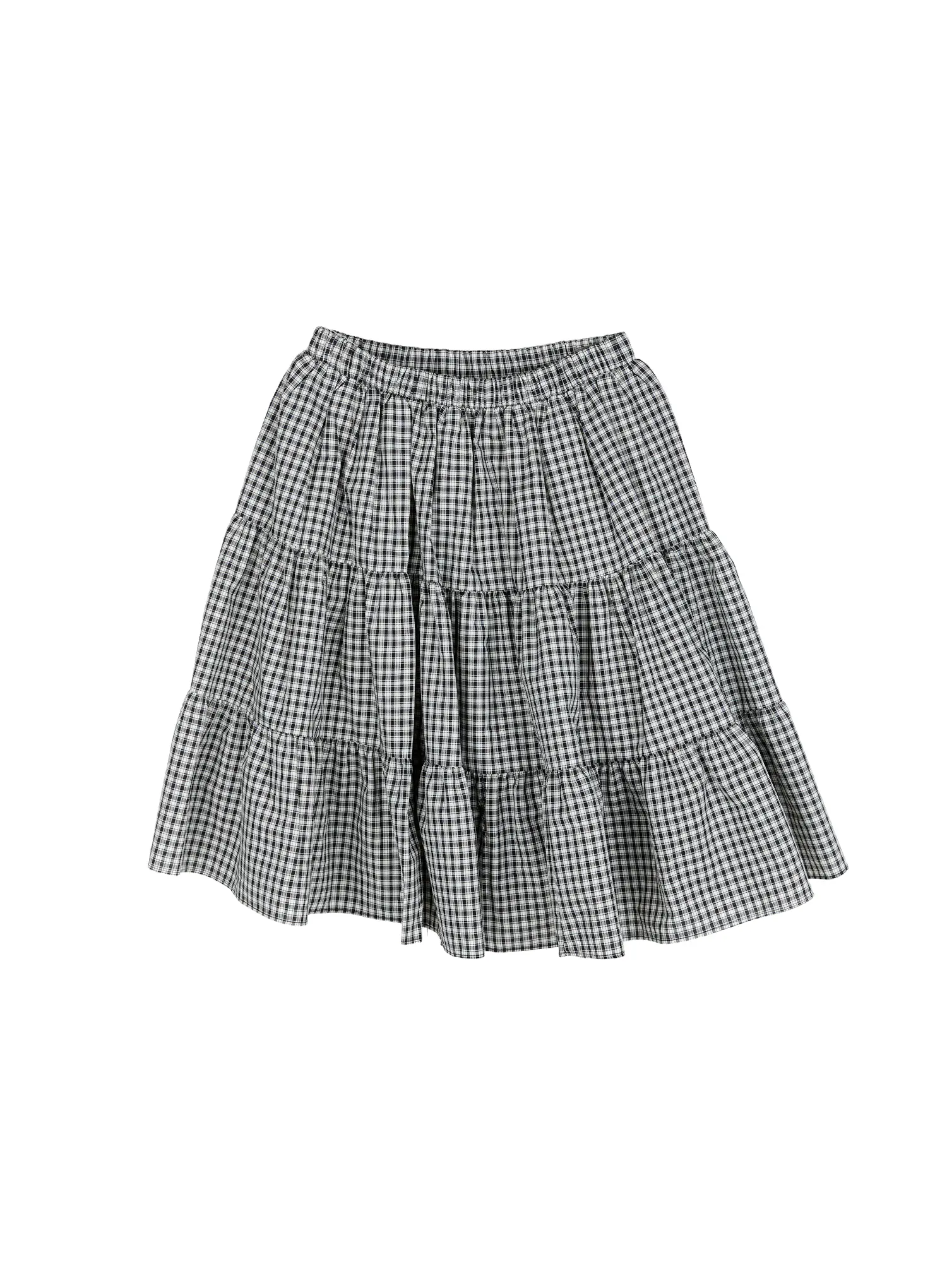 Checkered Plaid Midi Skirt CU510 - Image 9