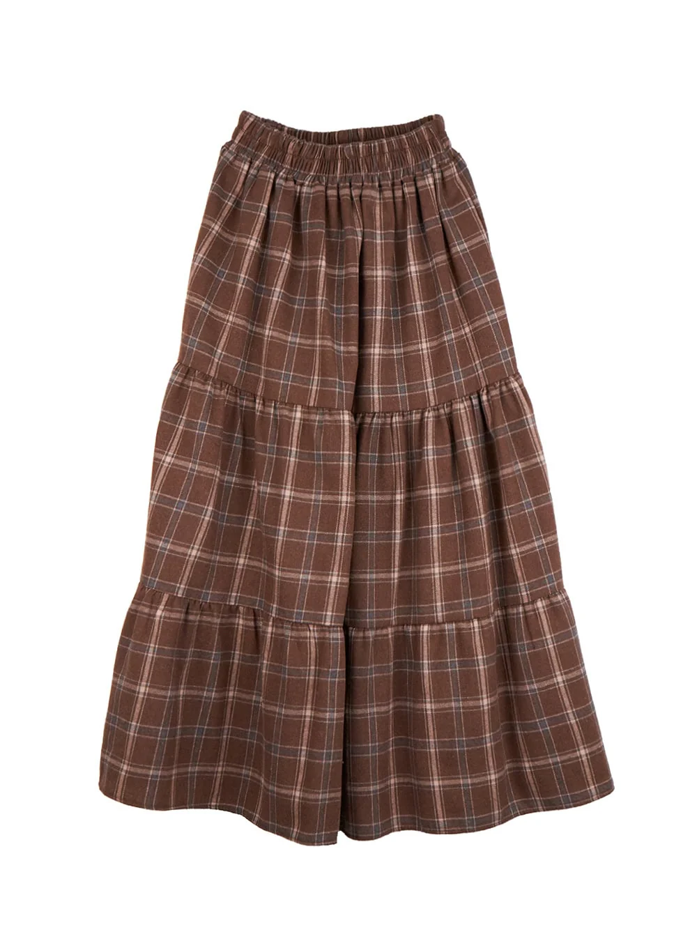Checkered Ruffle Maxi Skirt OD403 - Image 10