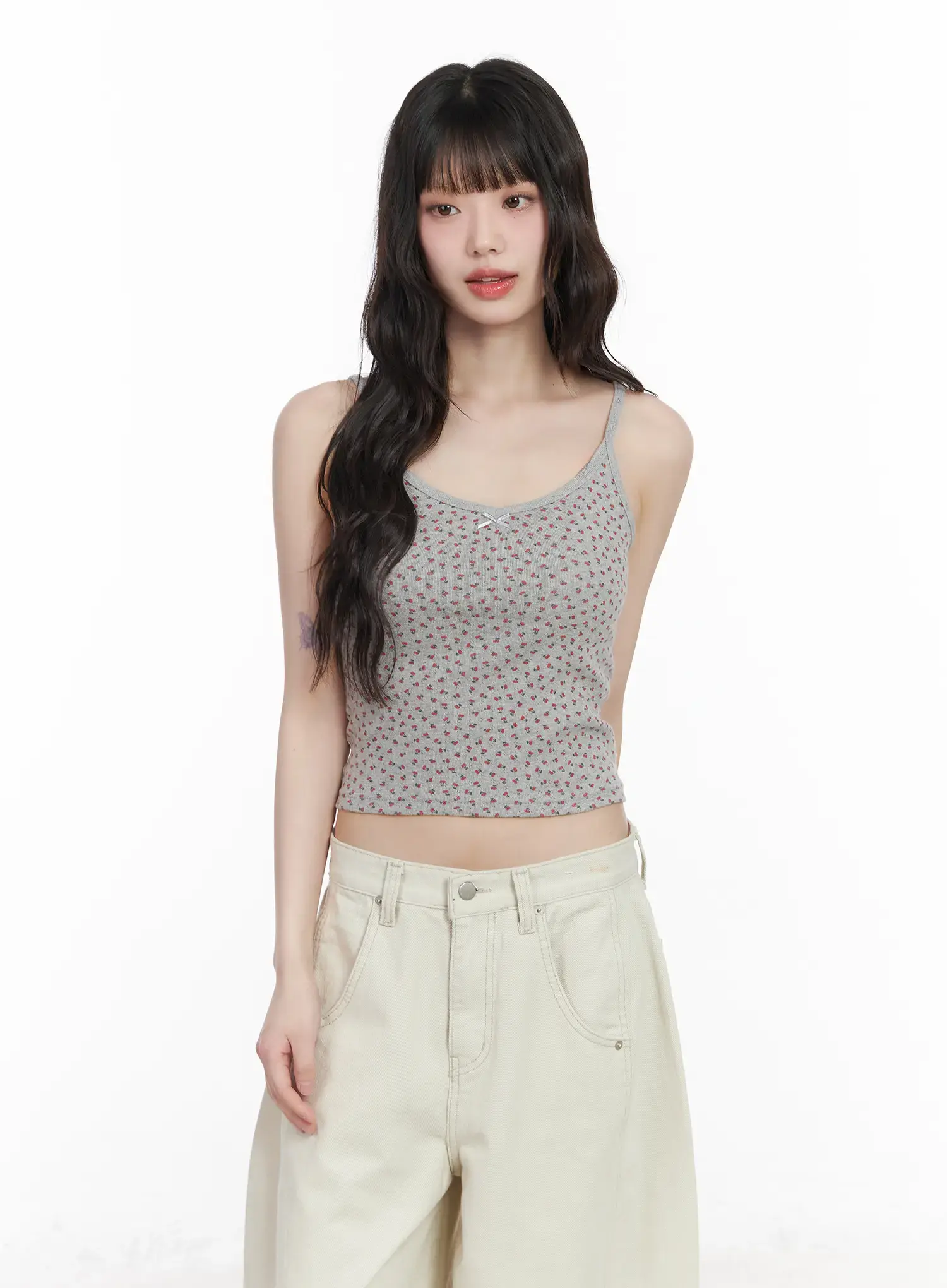 Cherry Print Ribbon Cami Top CM526 - Image 10