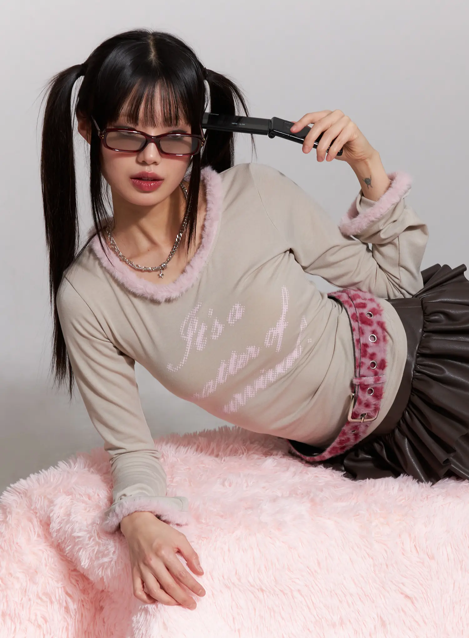 Chic Fauc Fur Belt CJ513 - Image 5