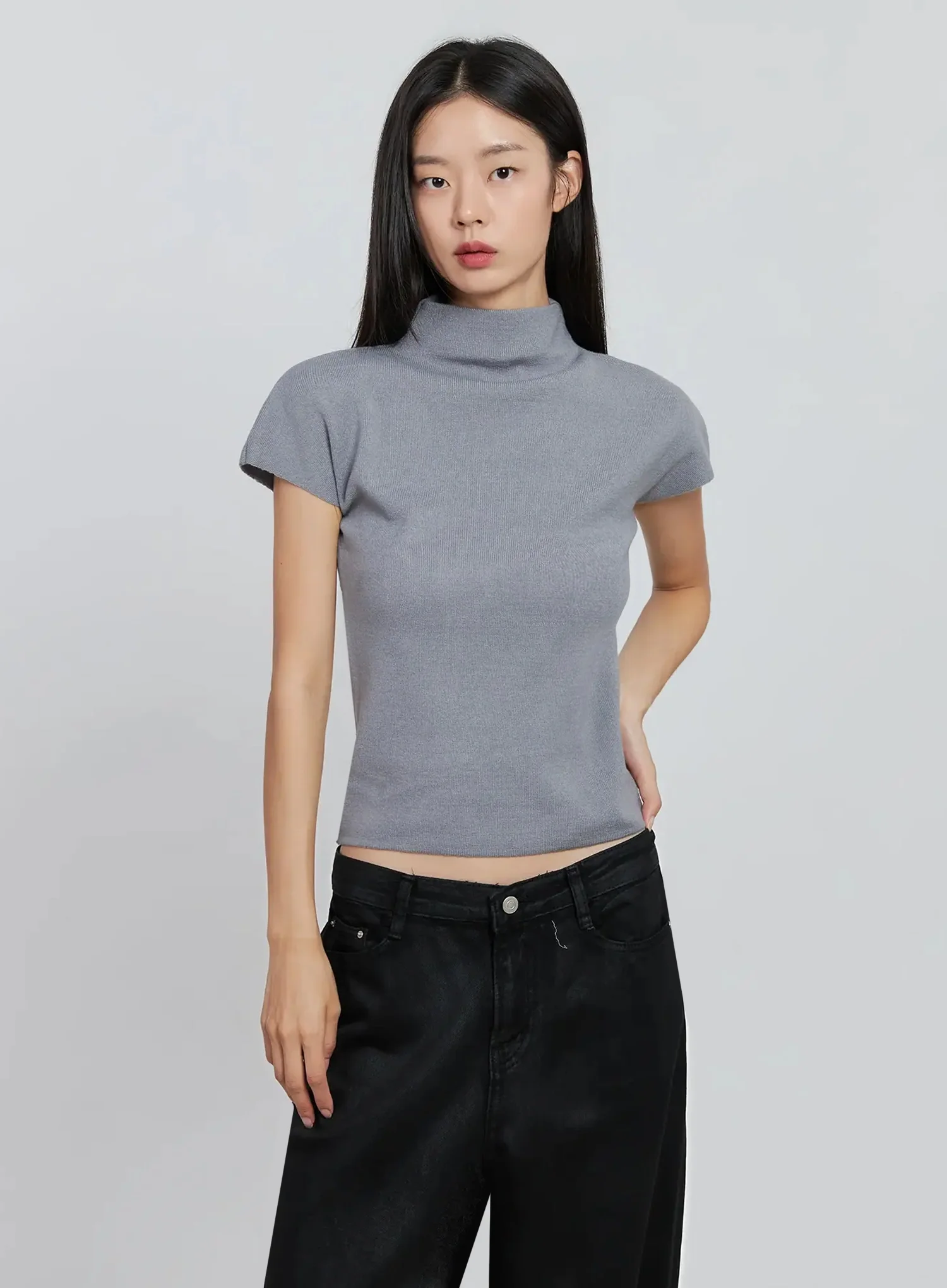 Chic High Neck Knit Top IO530 - Image 16