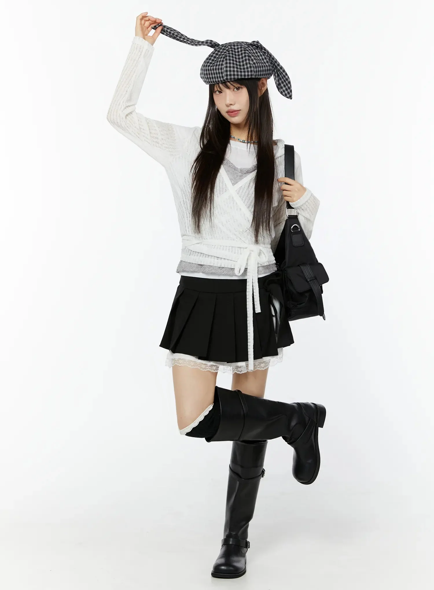 Chic Lace Wrap Hoodie Cardigan IU518