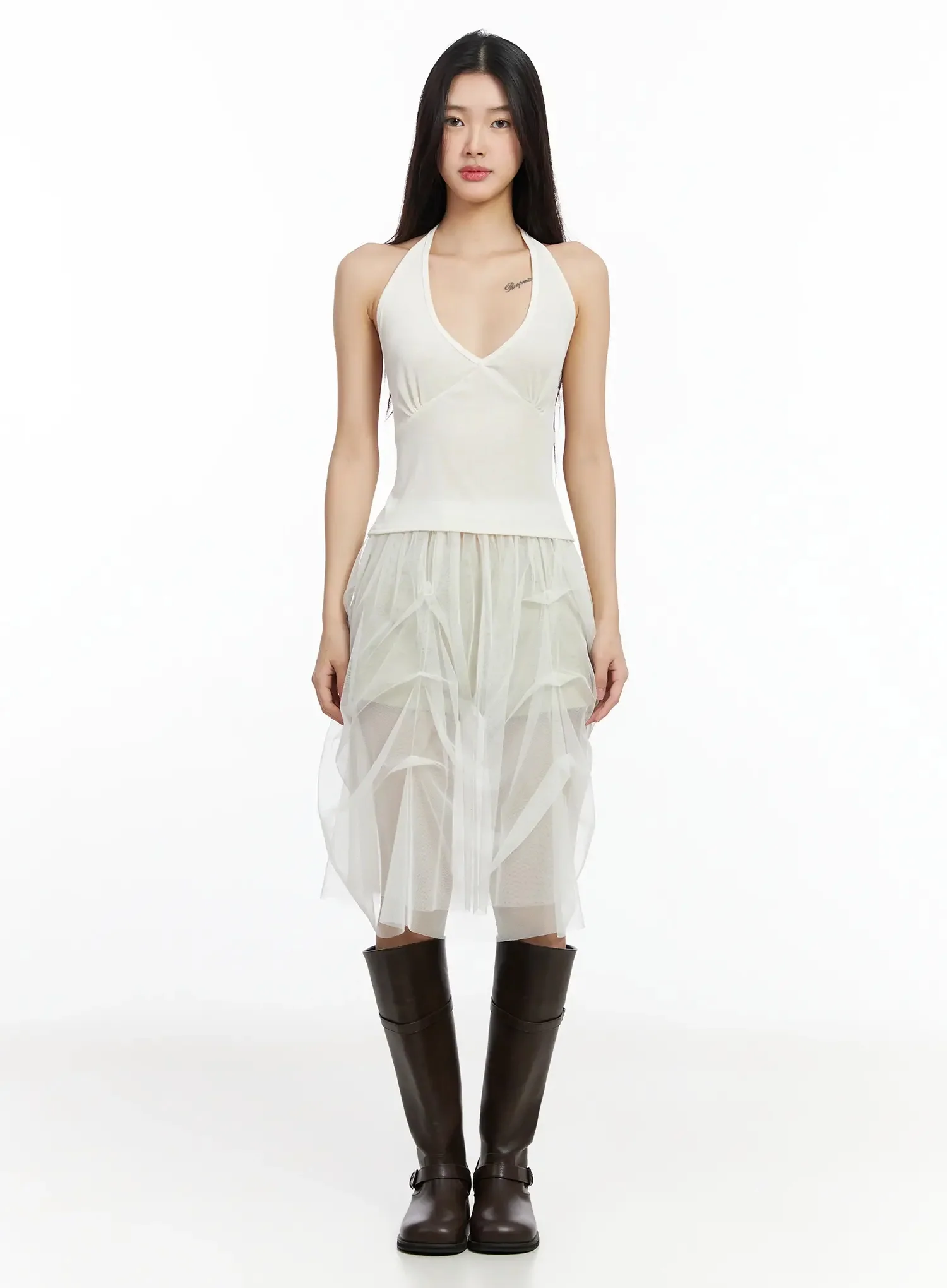 Chic Mesh Halter Neck Top IM530 - Image 10
