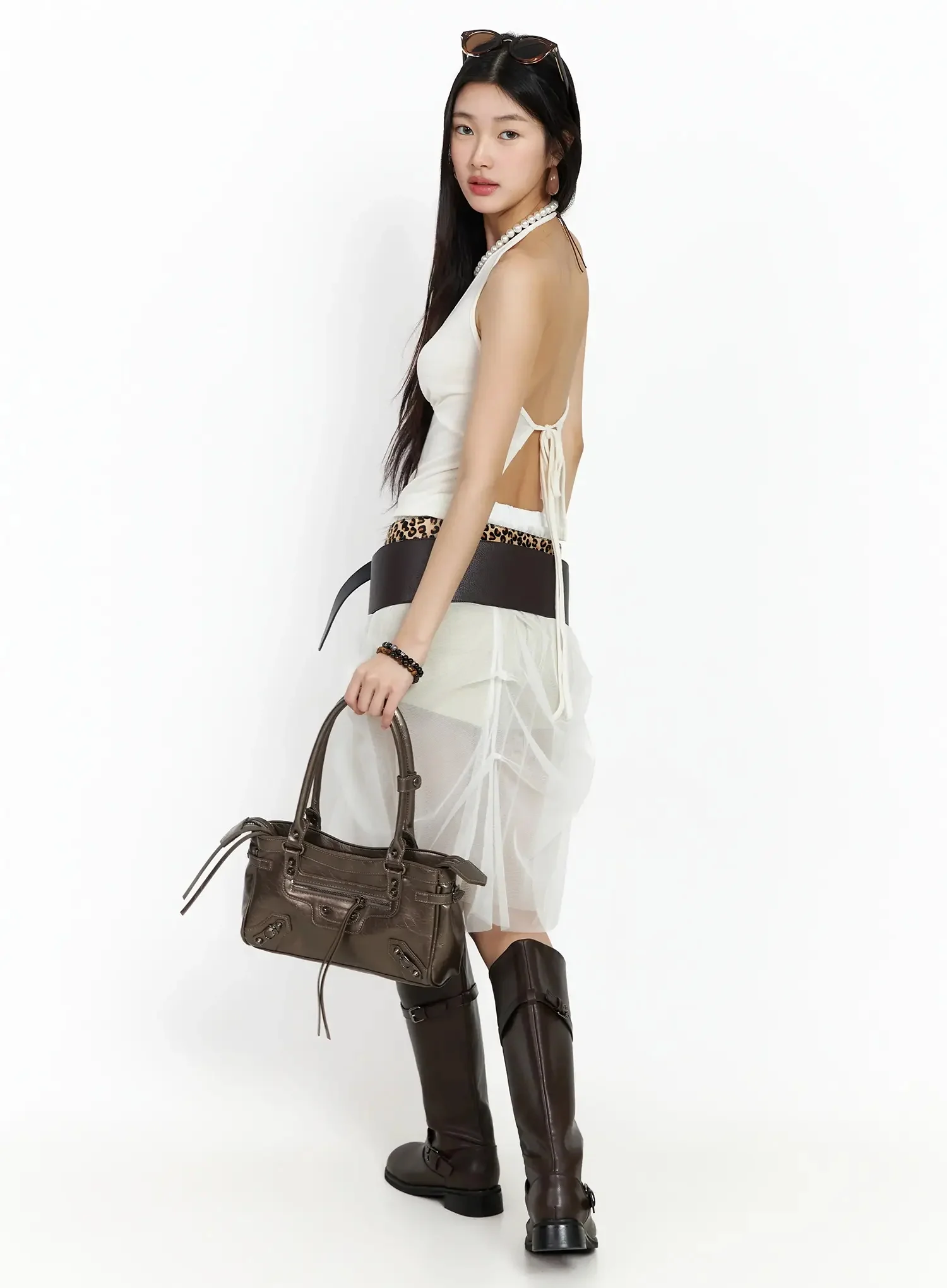 Chic Mesh Halter Neck Top IM530 - Image 4