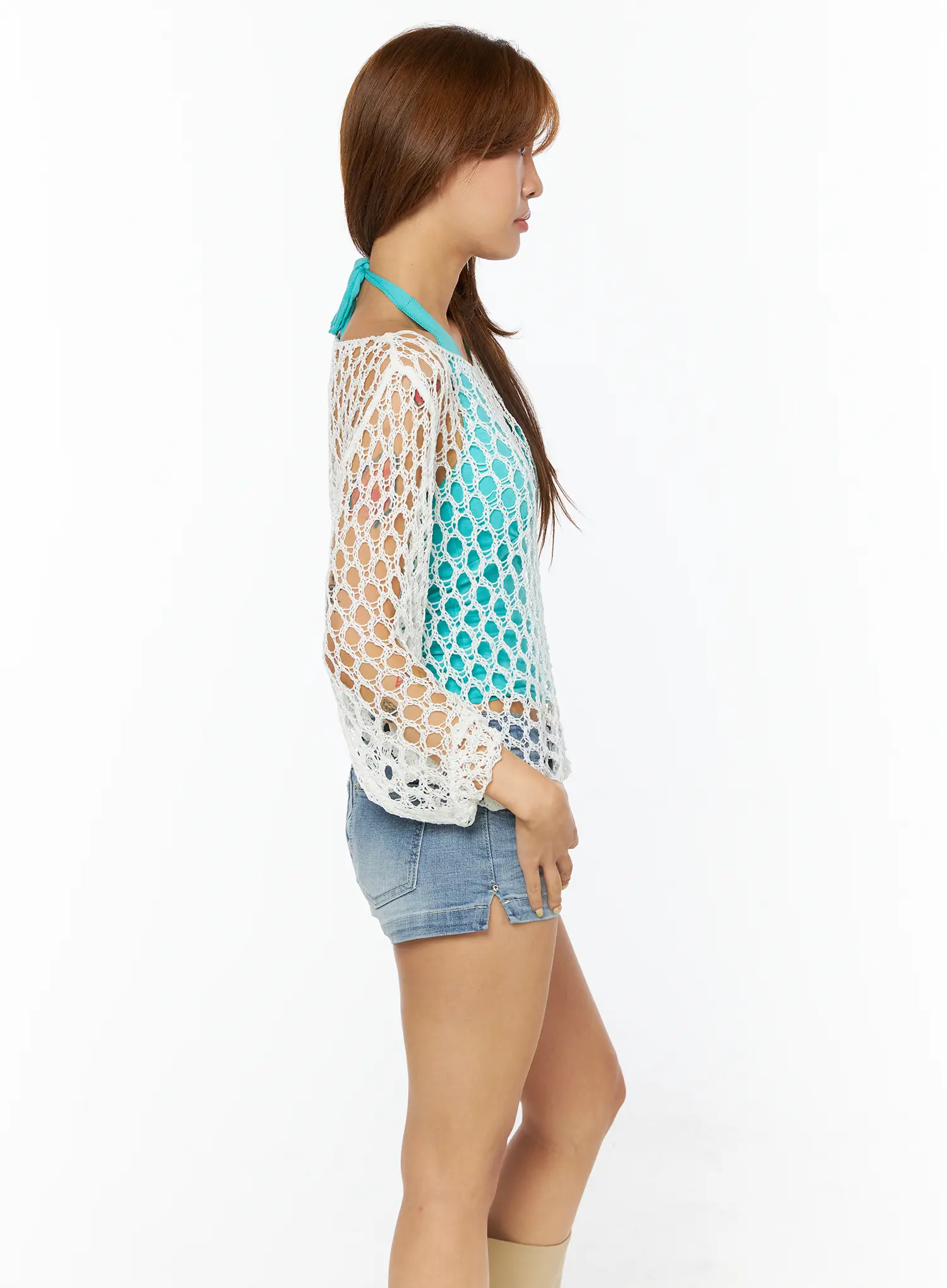 Chic Mesh Long Sleeve Top CU517 - Image 8