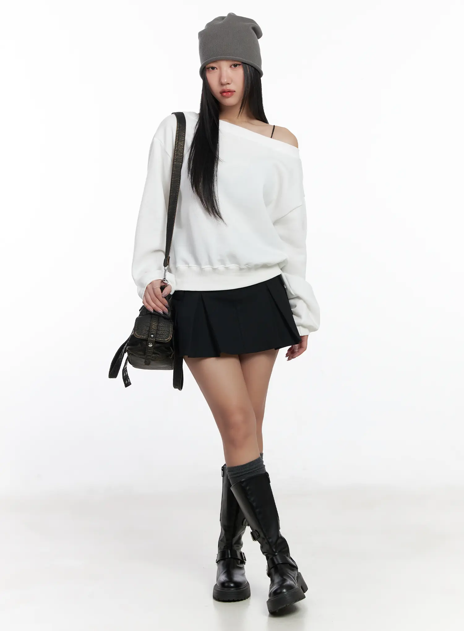 Chic Pleated Cargo Mini Skirt CF503 - Image 8