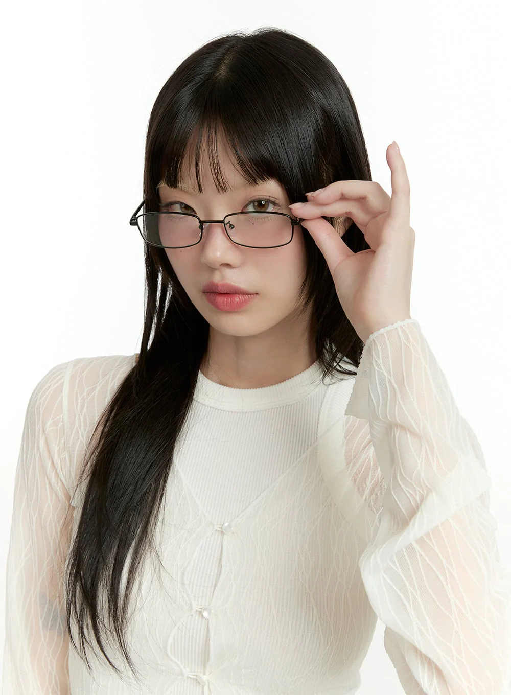 Chic Square Metal Glasses CL426 - Image 3