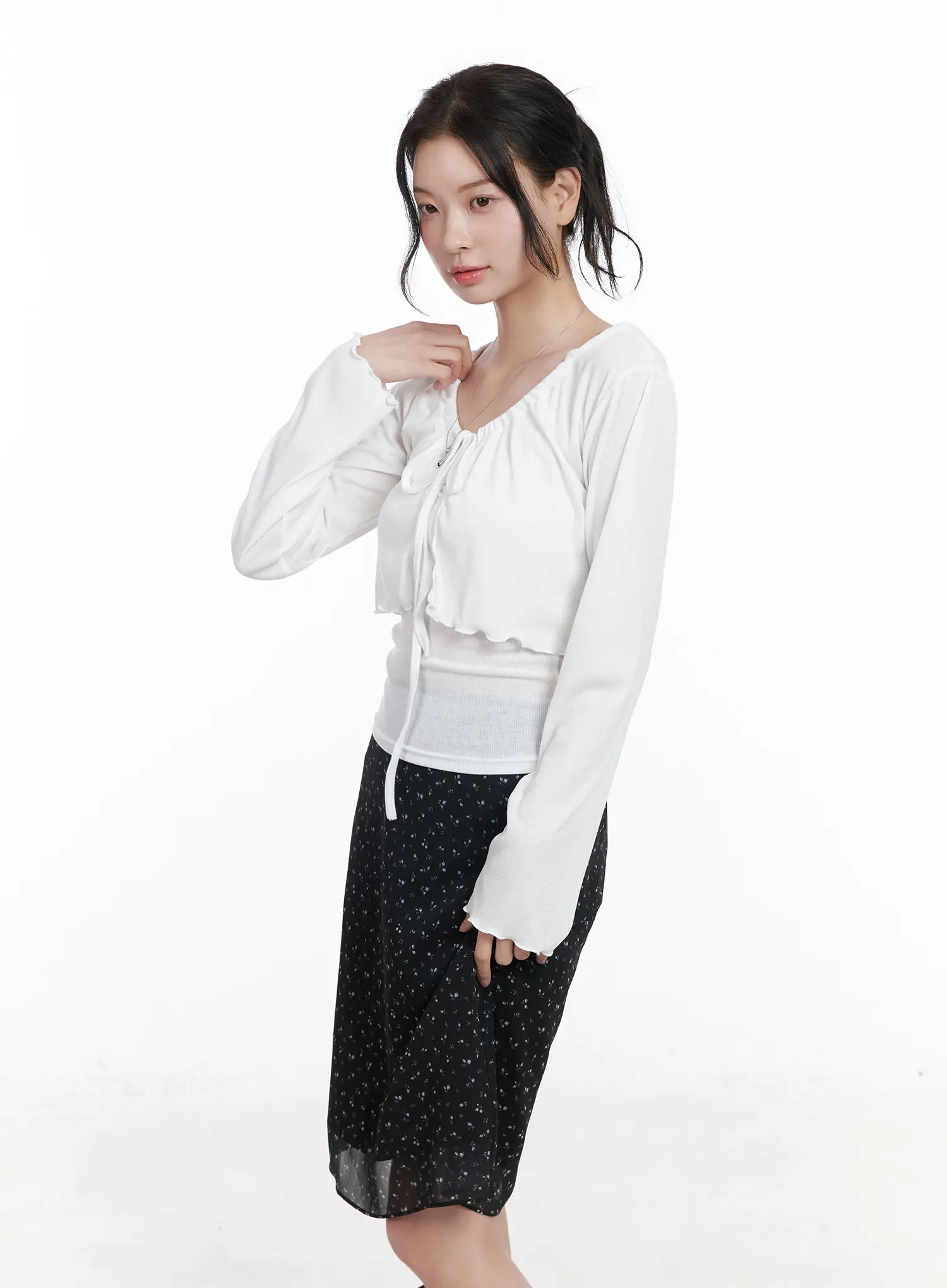 Chic Tie-Front Cardigan Set CA510 - Image 5