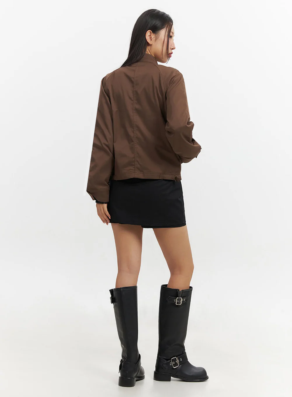 Chic Zip-up Long Sleeve Jacket IF510 - Image 12