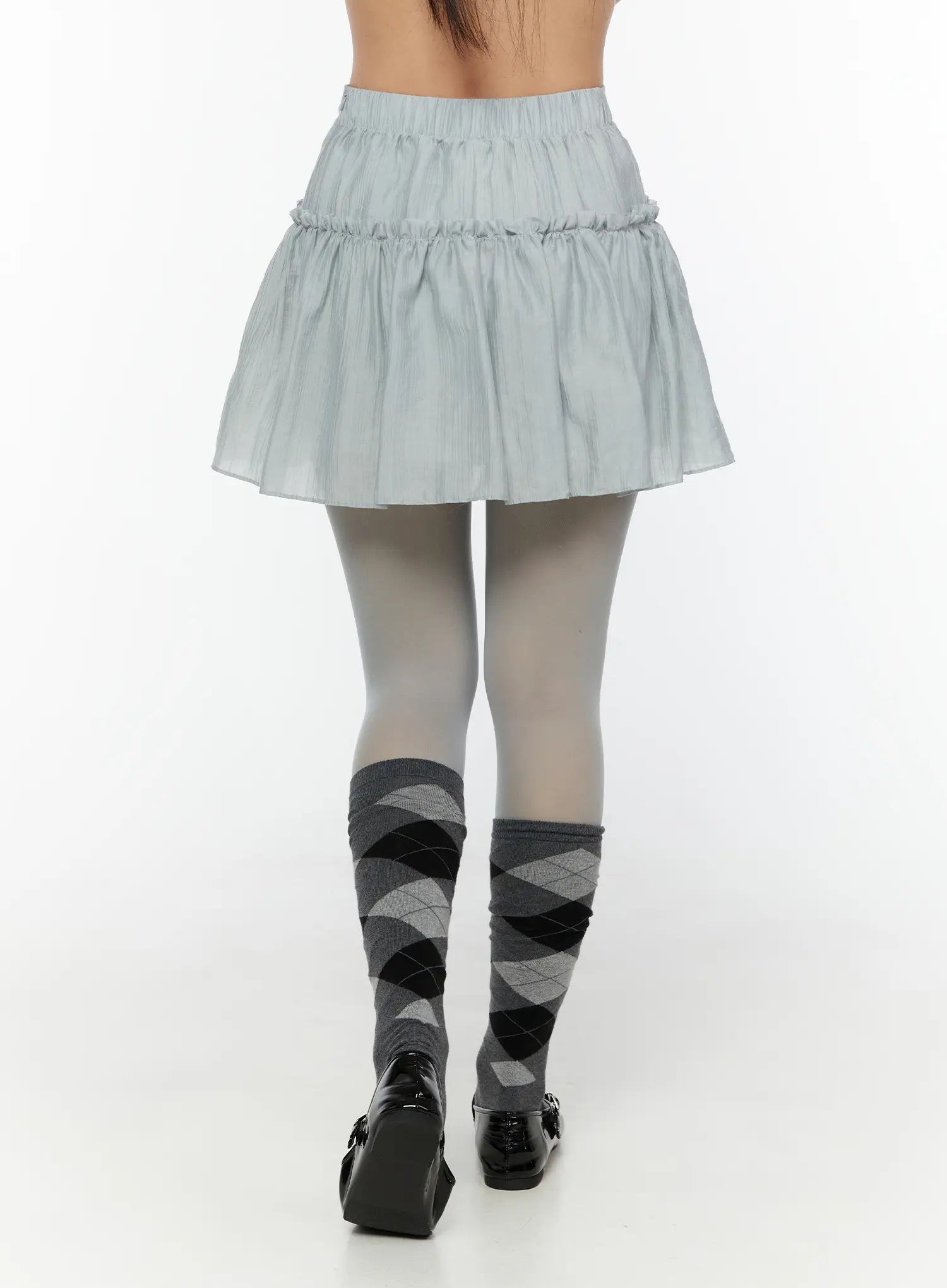 Chiffon Flare Mini Skirt CU526 - Image 4