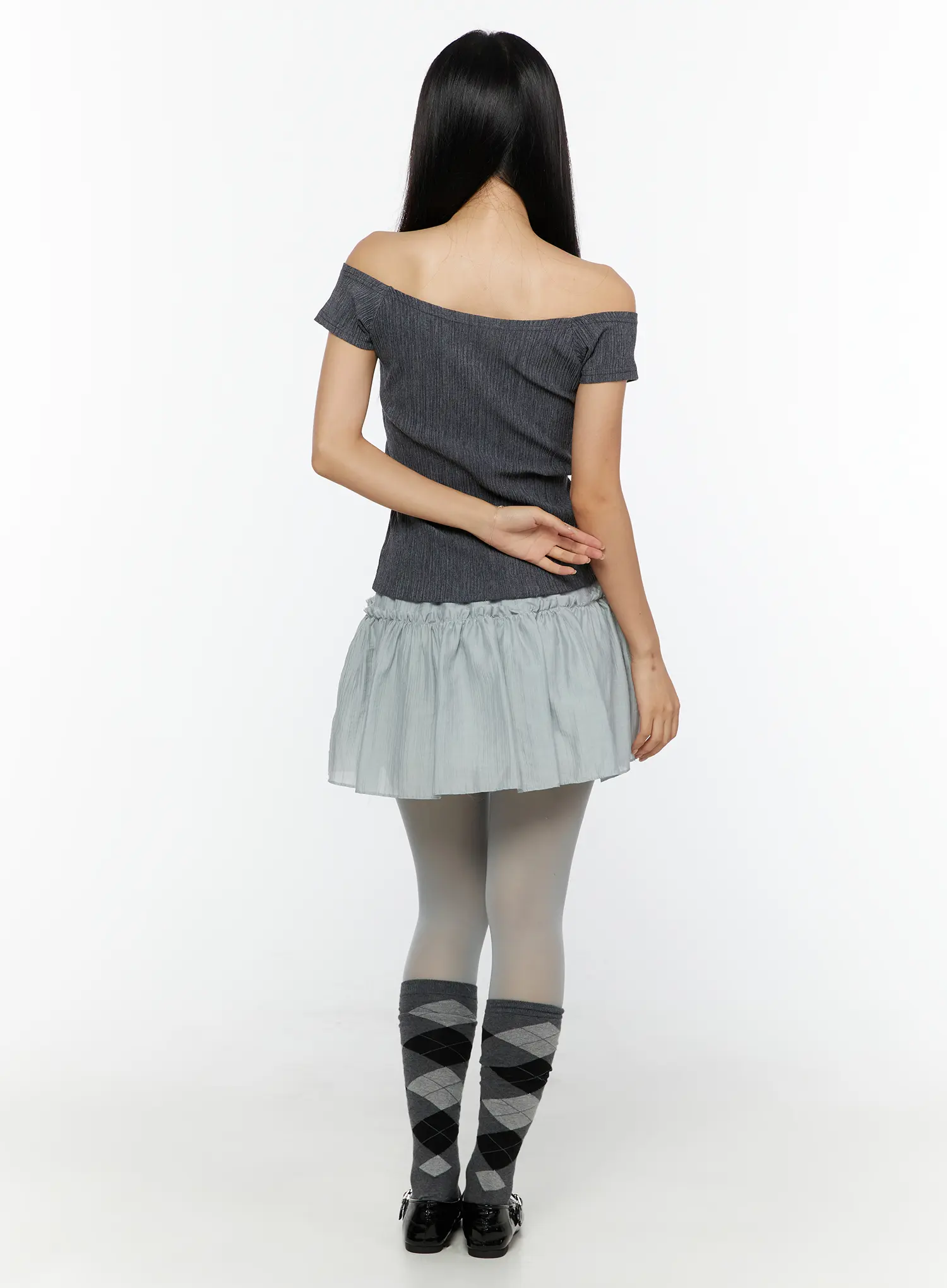 Chiffon Flare Mini Skirt CU526 - Image 7