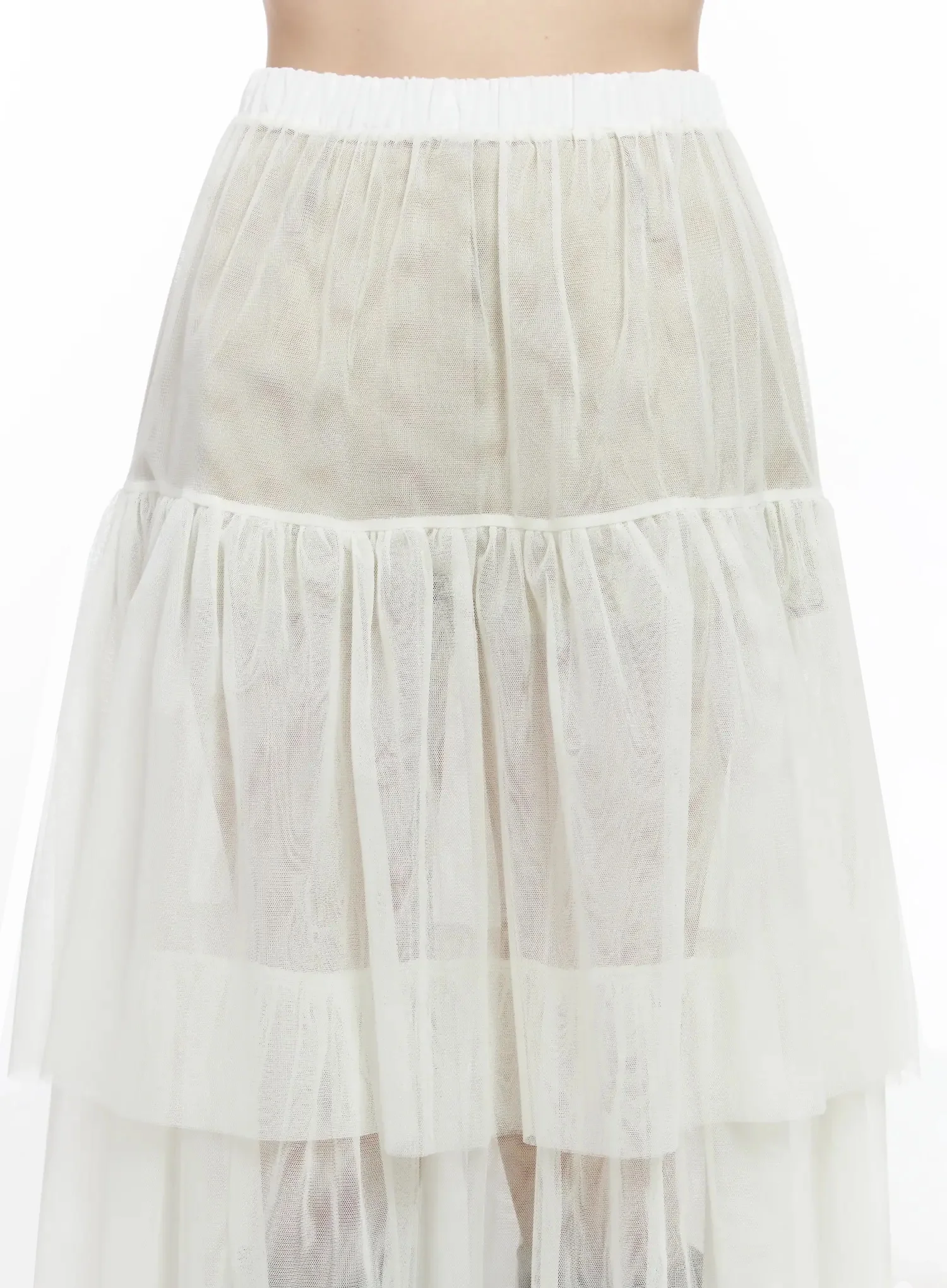 Chiffon Layered Midi Skirt IM523 - Image 4