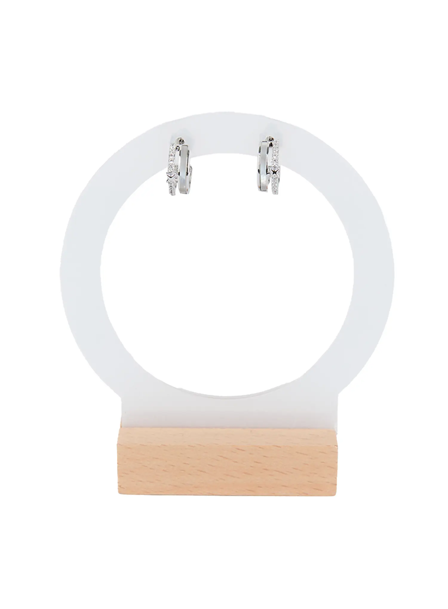 Chunky Double Hoop Earrings CG519 - Image 4
