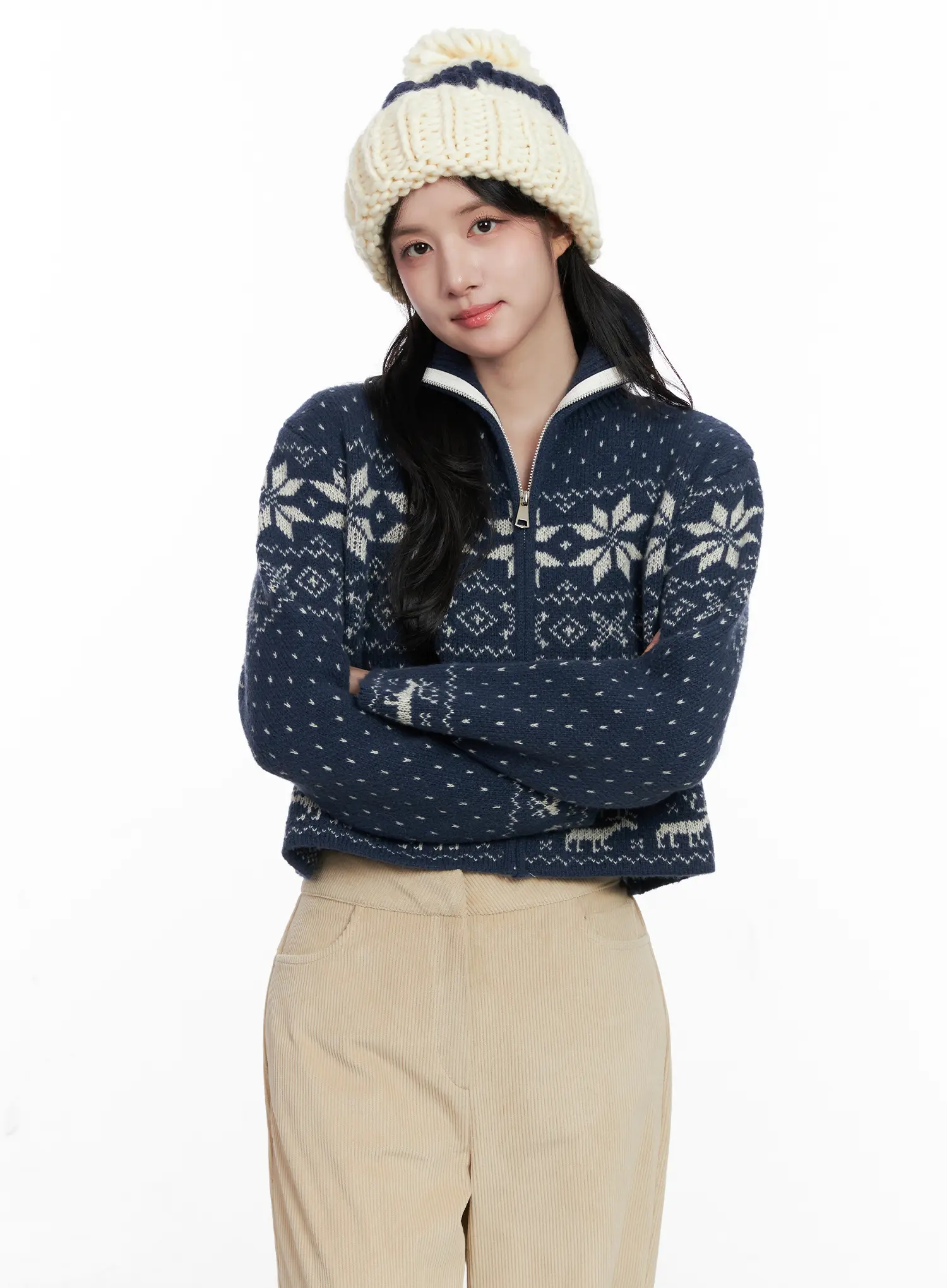 Chunky Knit Beanie CO524 - Image 2