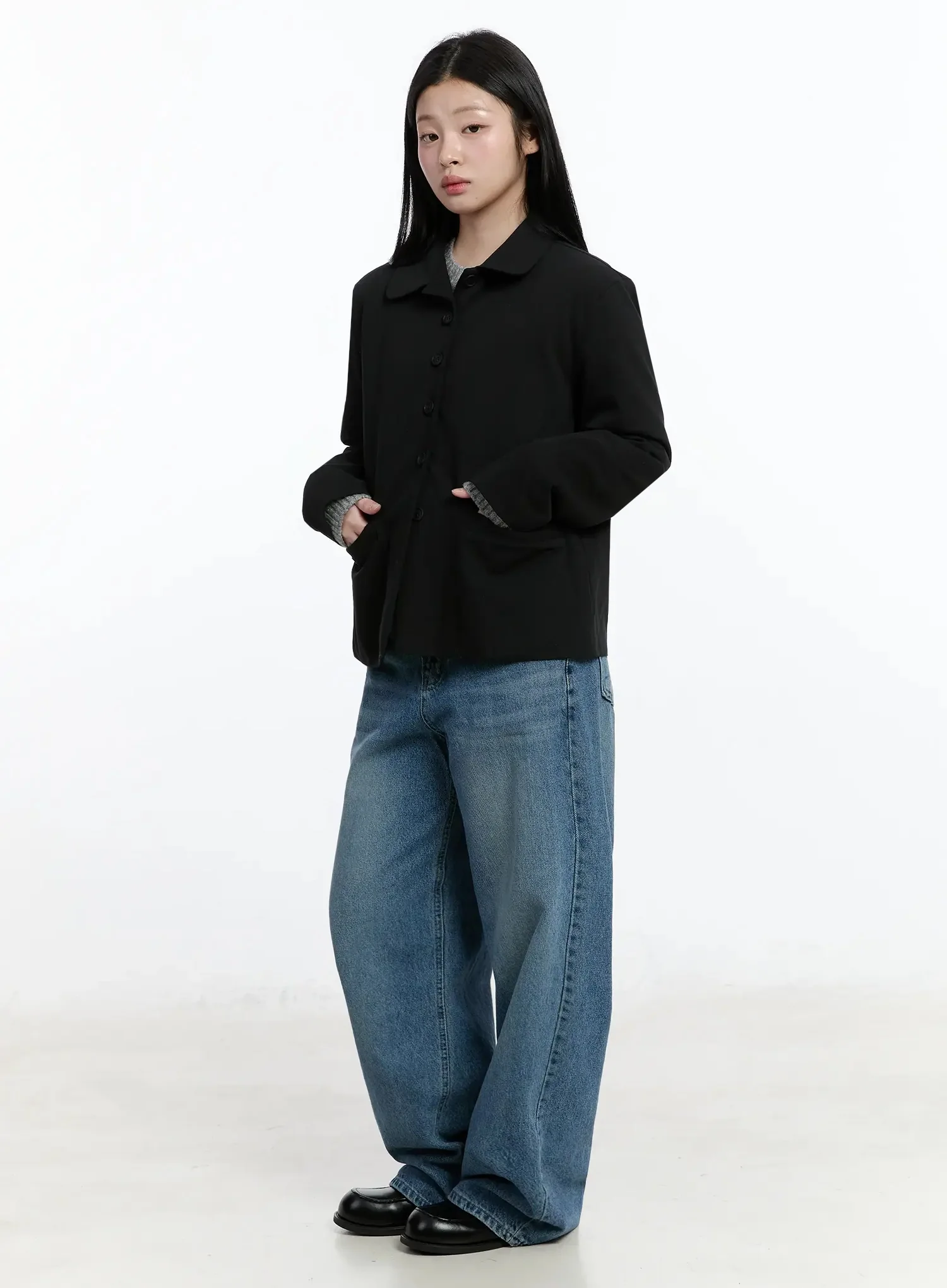 Classic Button-Up Blazer IM519 - Image 6