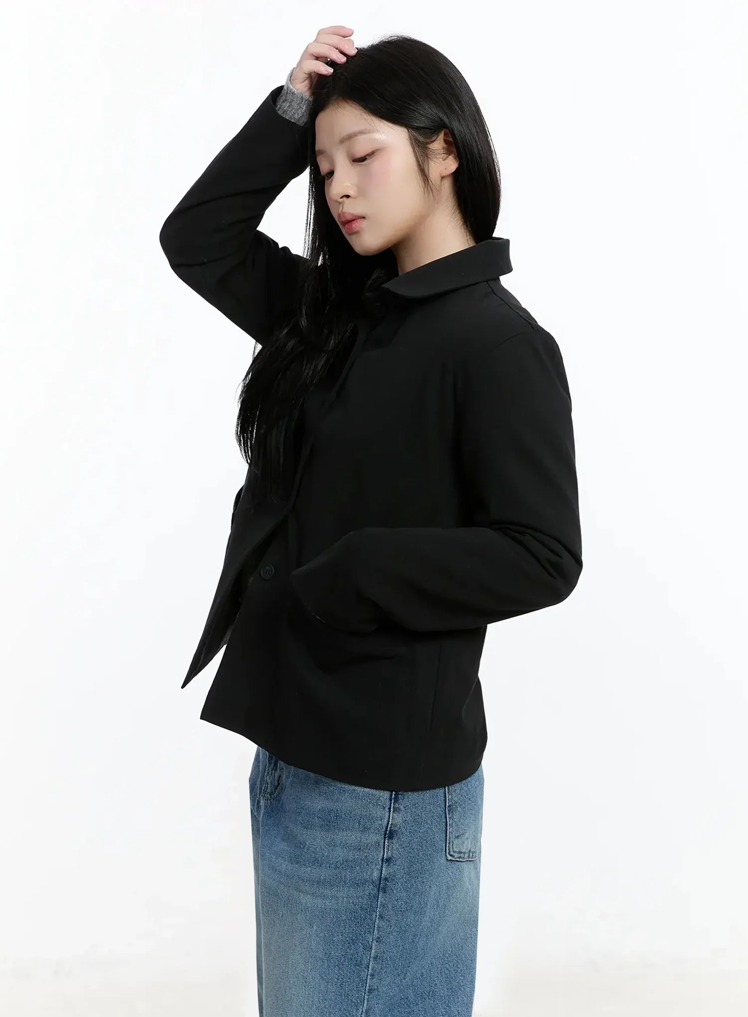 Classic Button-Up Blazer IM519 - Image 8