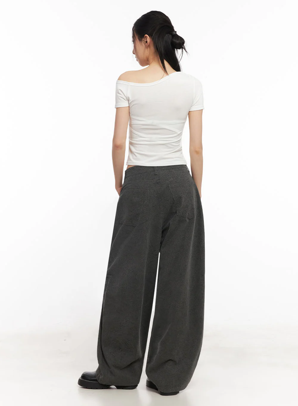 Classic Cotton Wide-Leg Pants IY529 - Image 10