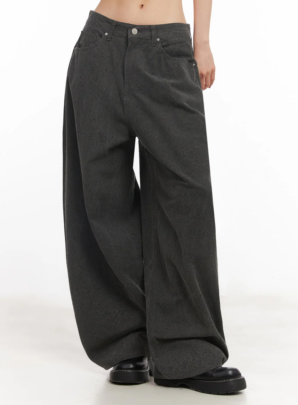 Classic Cotton Wide-Leg Pants IY529 - Image 8