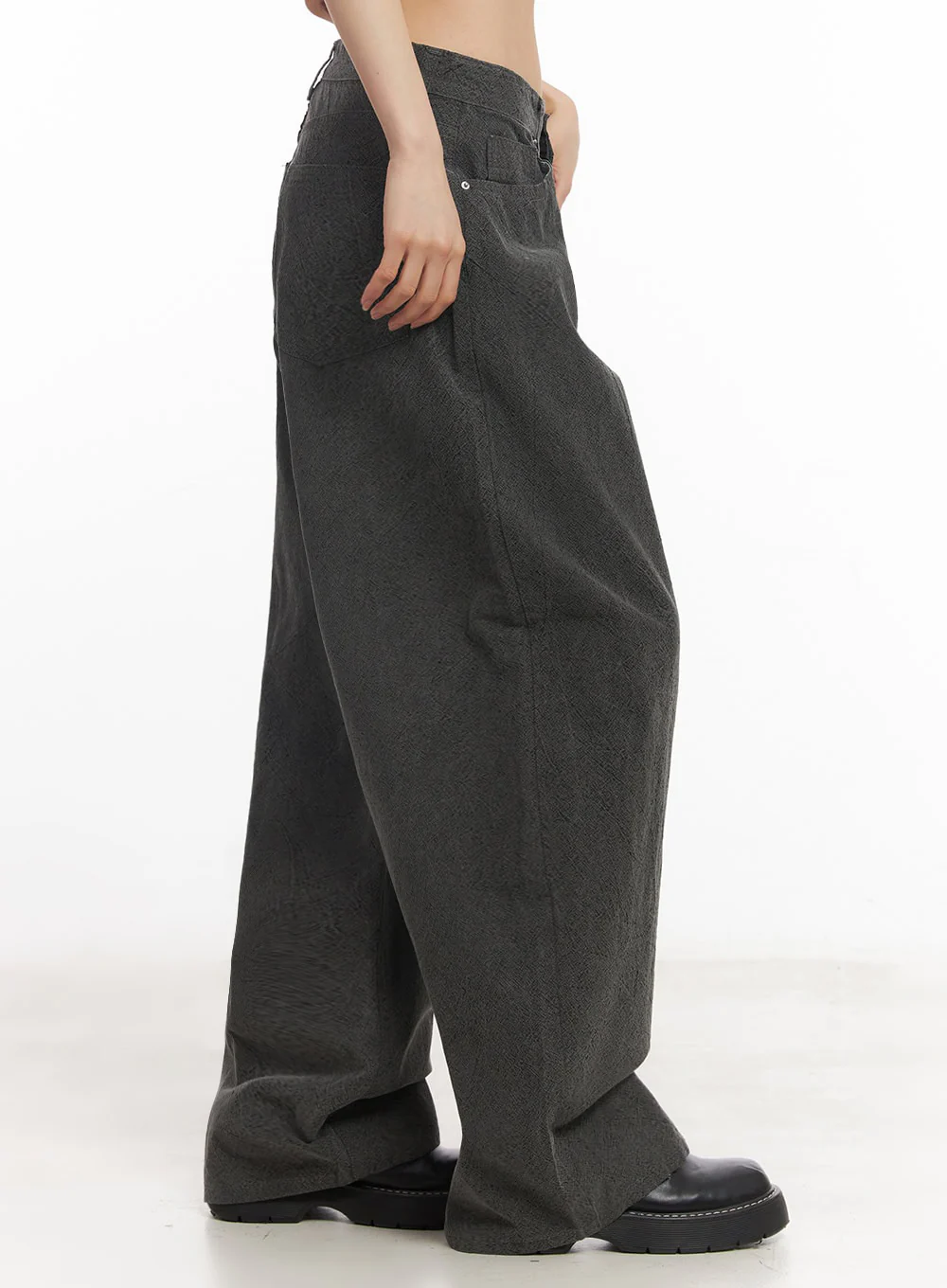 Classic Cotton Wide-Leg Pants IY529 - Image 9