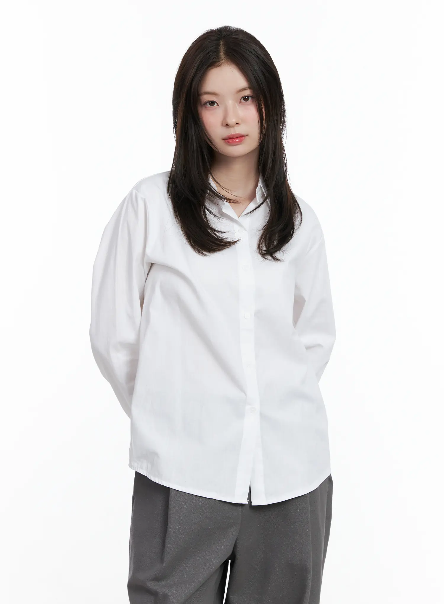 Classic Long Sleeve Button-Up Shirt CN519 - Image 4