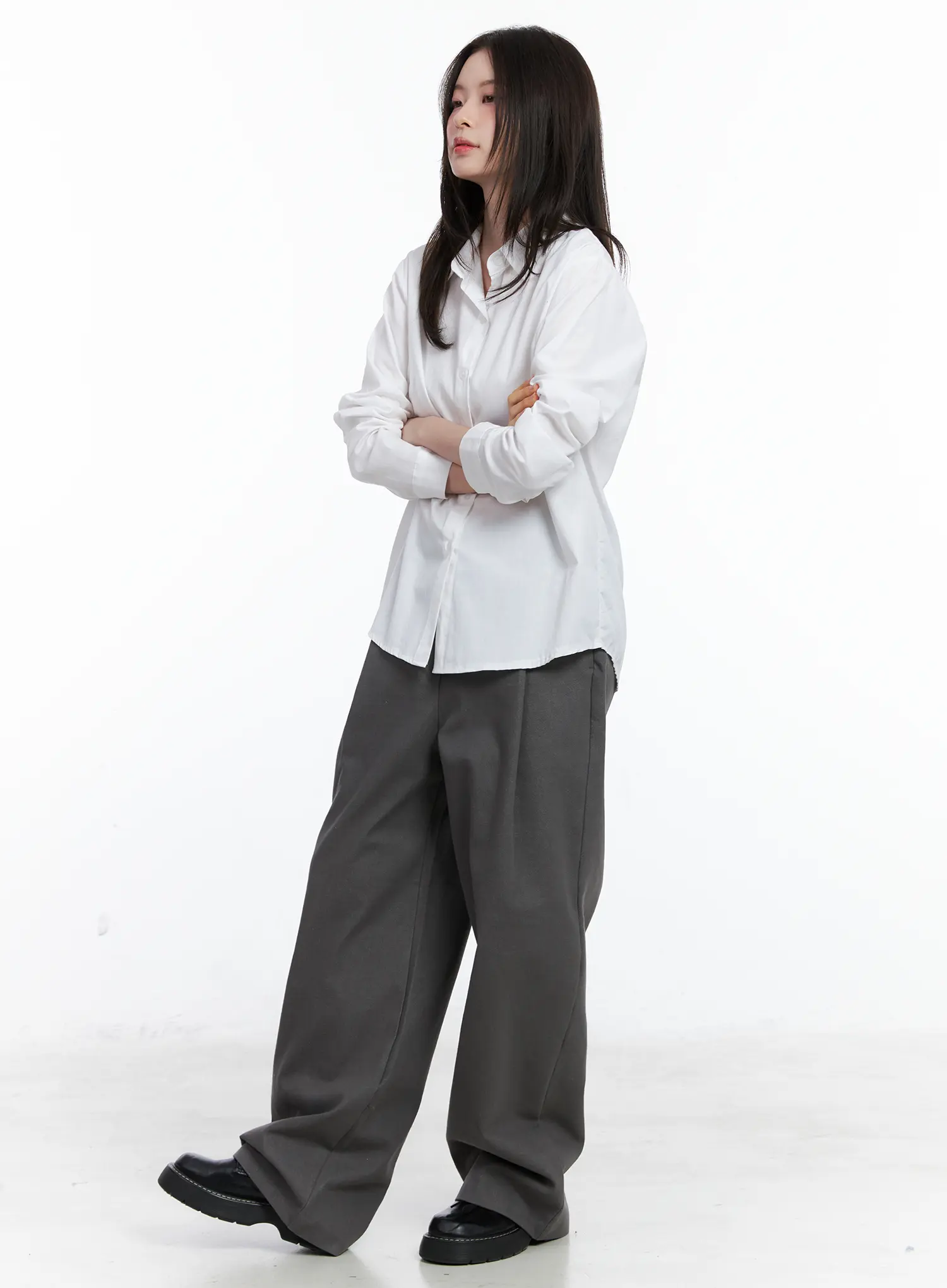 Classic Long Sleeve Button-Up Shirt CN519 - Image 6