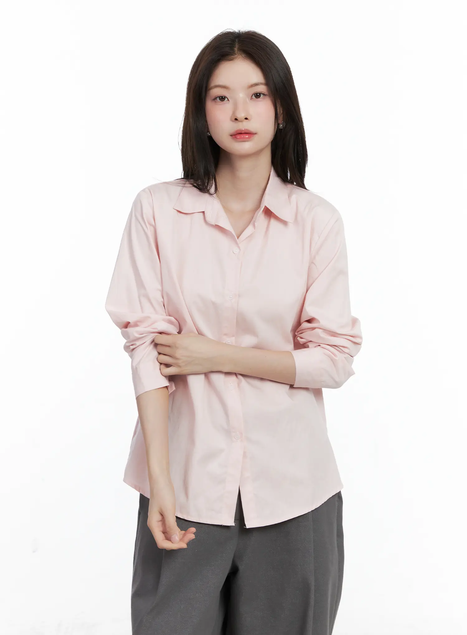 Classic Long Sleeve Button-Up Shirt CN519 - Image 8
