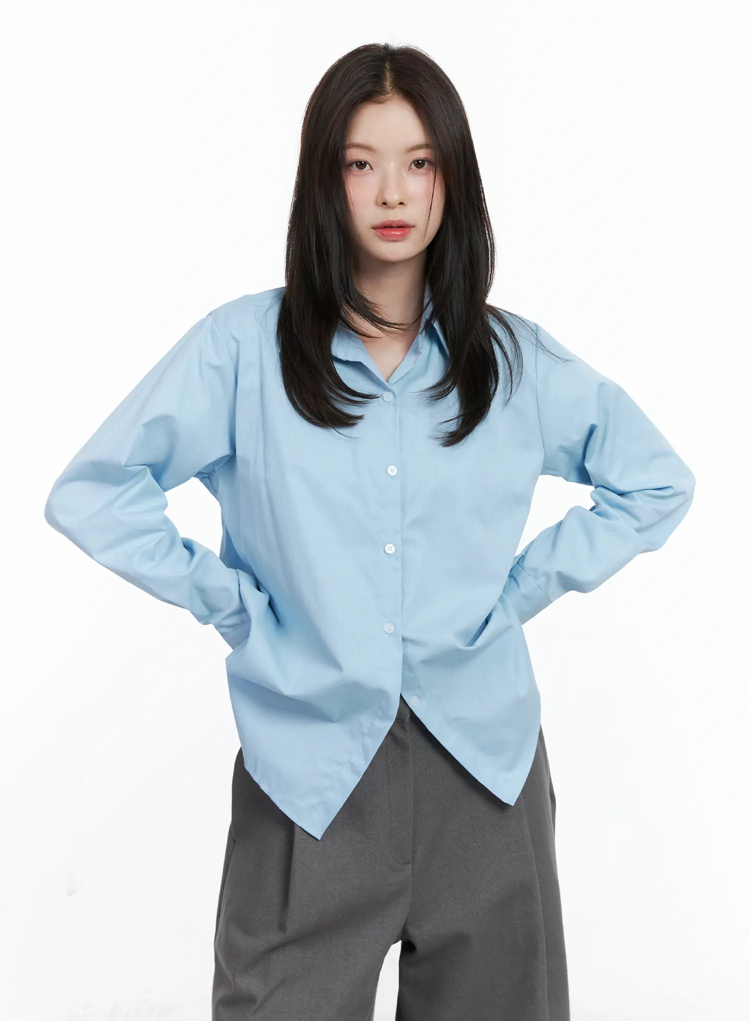 Classic Long Sleeve Button-Up Shirt CN519 - Image 9