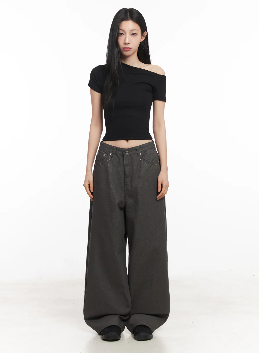 Classic One-Shoulder Crop Top IY516 - Image 4