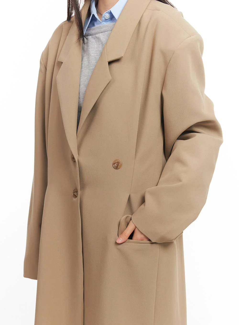 Classic Oversized Trench Coat CM511 - Image 4