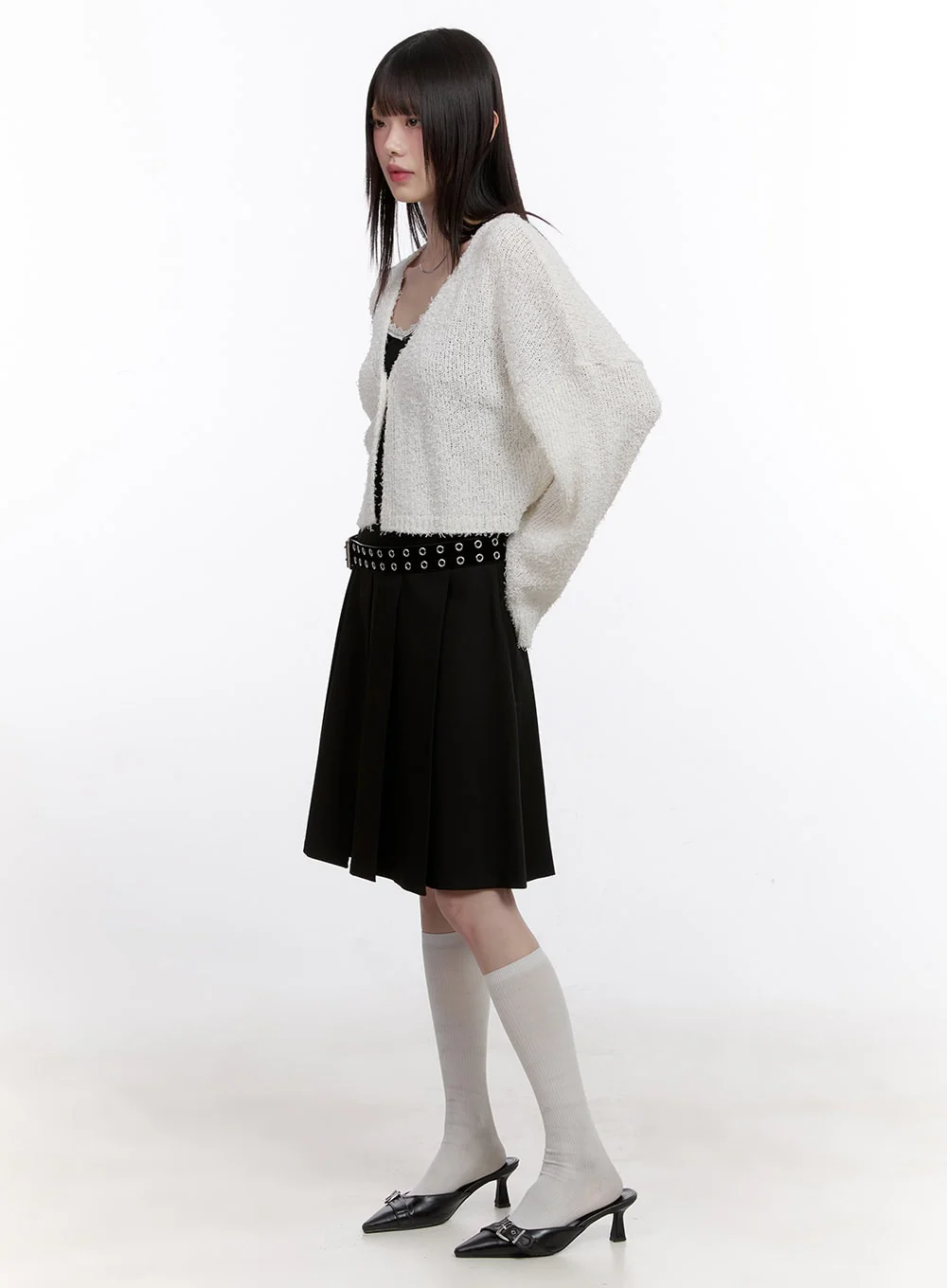 Classic Pleated Midi Skirt CF512 - Image 7