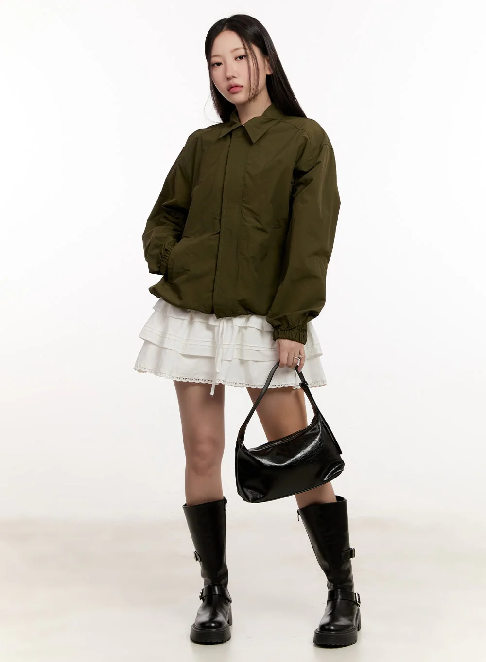 Collared Loose-Fit Windbreaker Jacket CM510 - Image 2