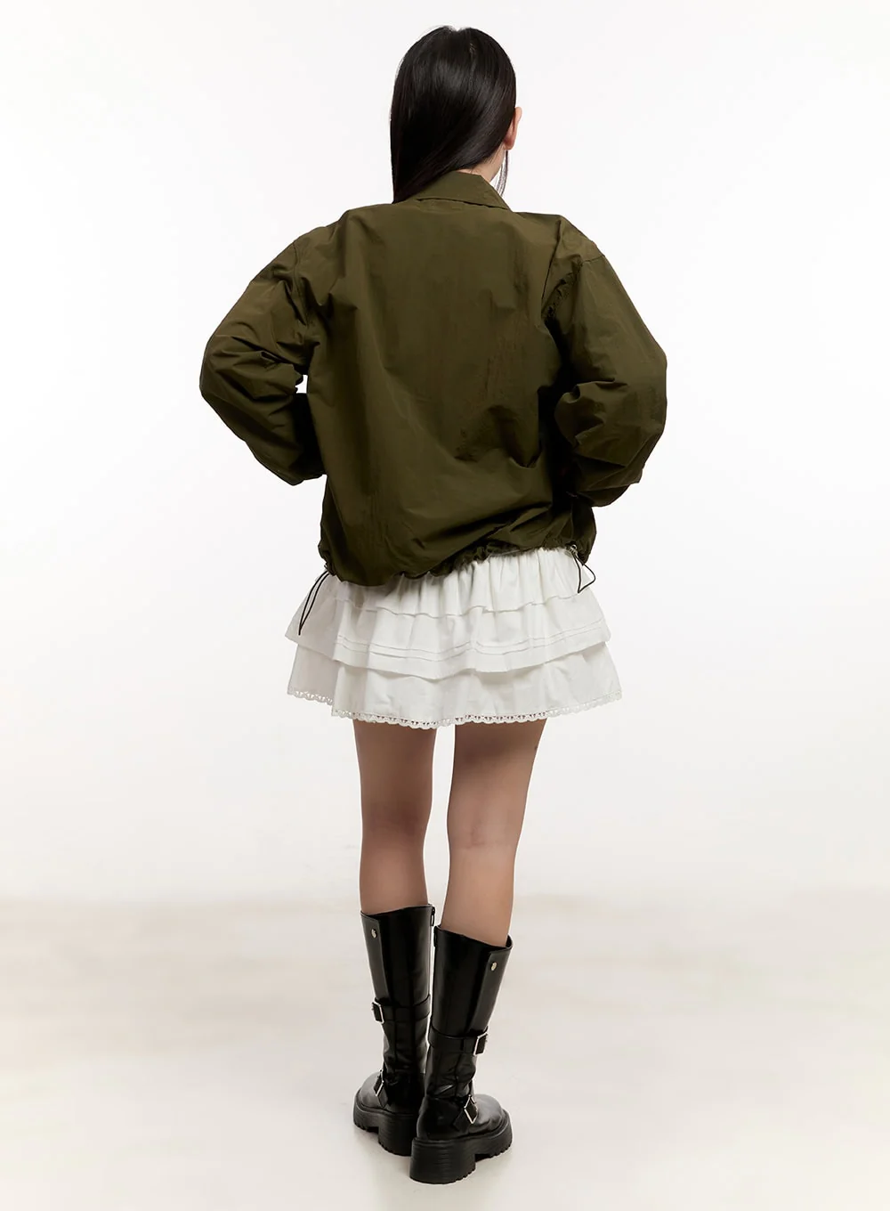 Collared Loose-Fit Windbreaker Jacket CM510 - Image 8