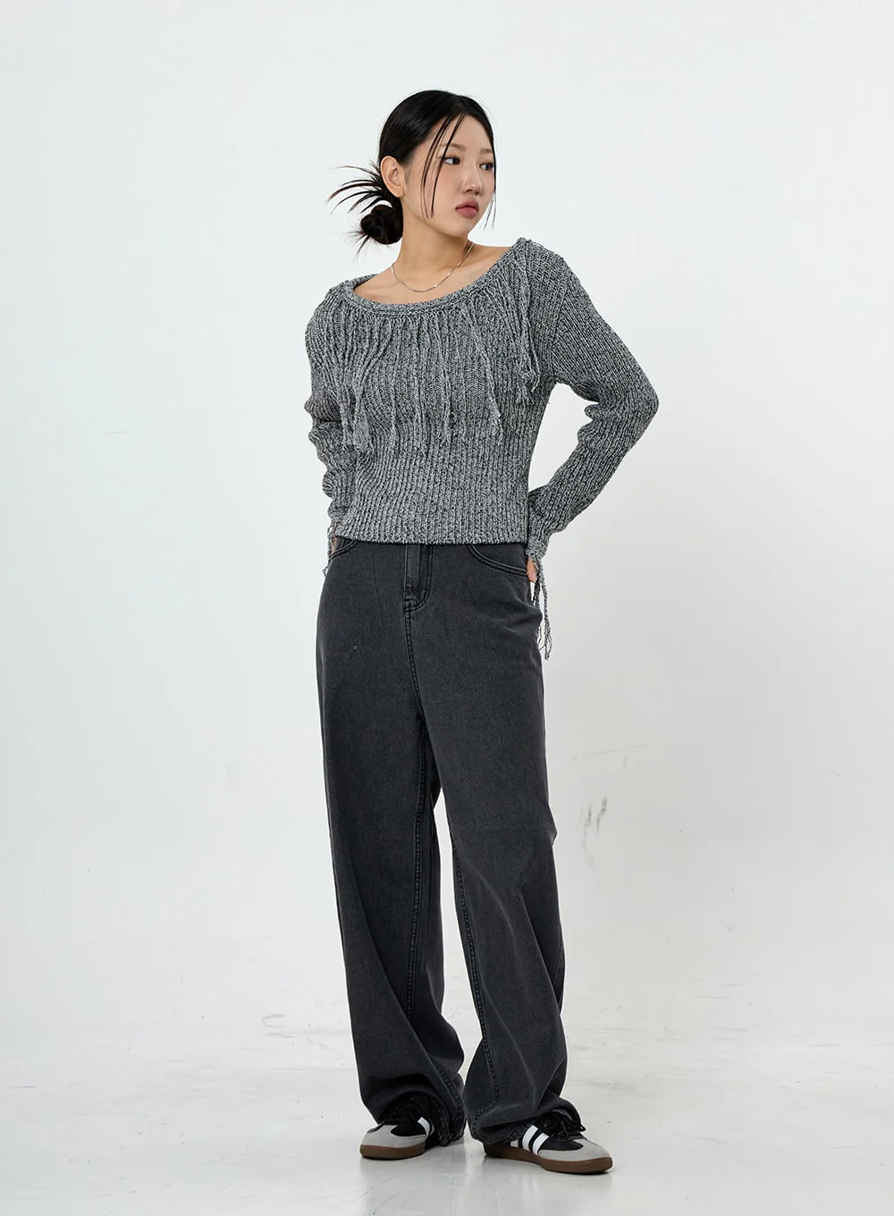 Collin Fringe Long Sleeve Knit CS28 - Image 3