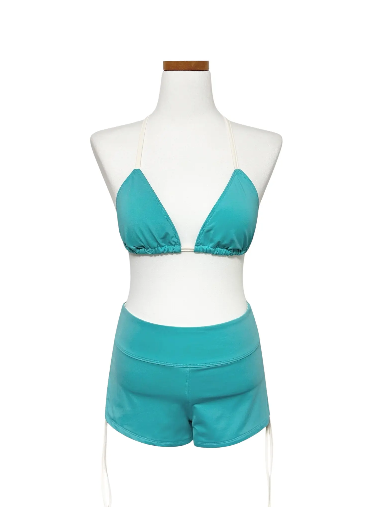Color Block Foldover Short Bikini Set IY514 - Image 4