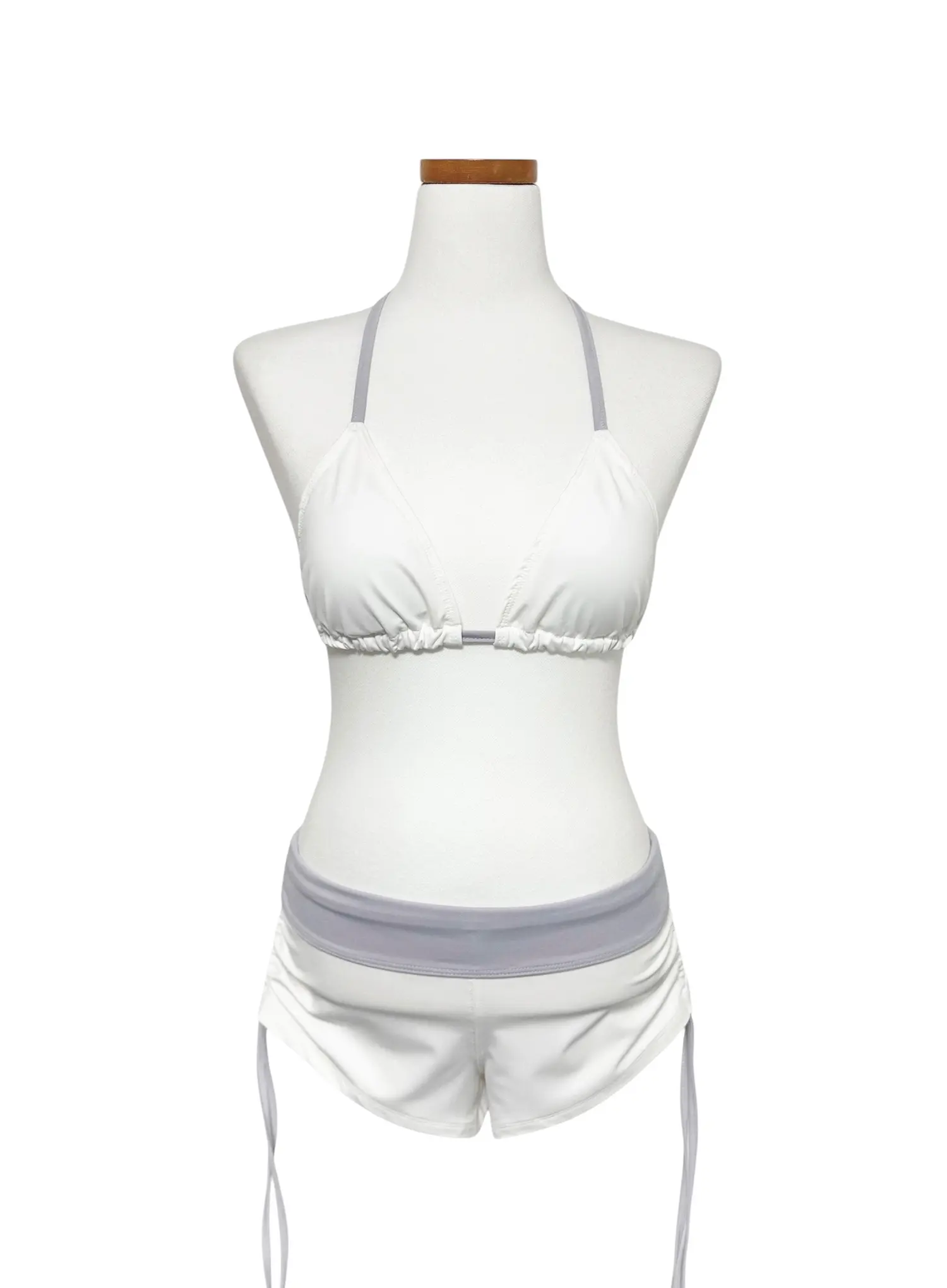 Color Block Foldover Short Bikini Set IY514 - Image 7