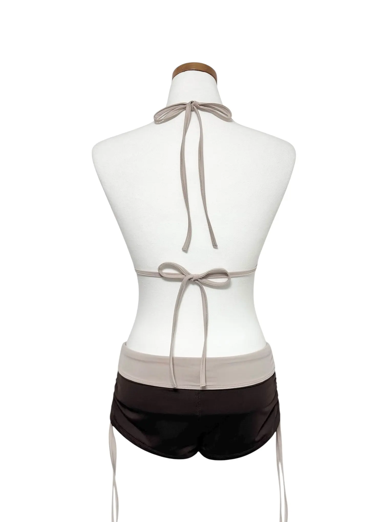 Color Block Foldover Short Bikini Set IY514 - Image 9