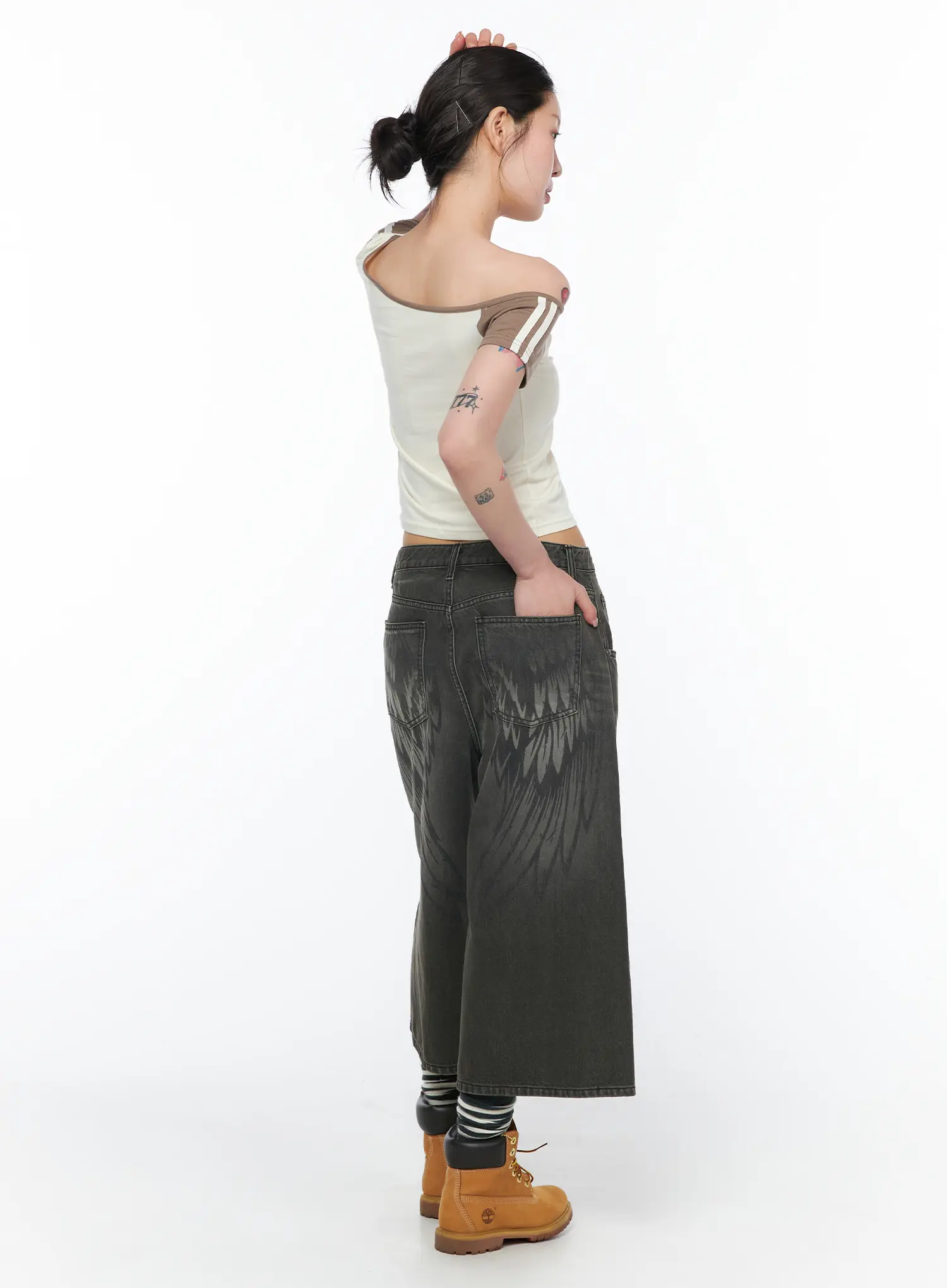Color Block One-Shoulder Top CA524 - Image 5