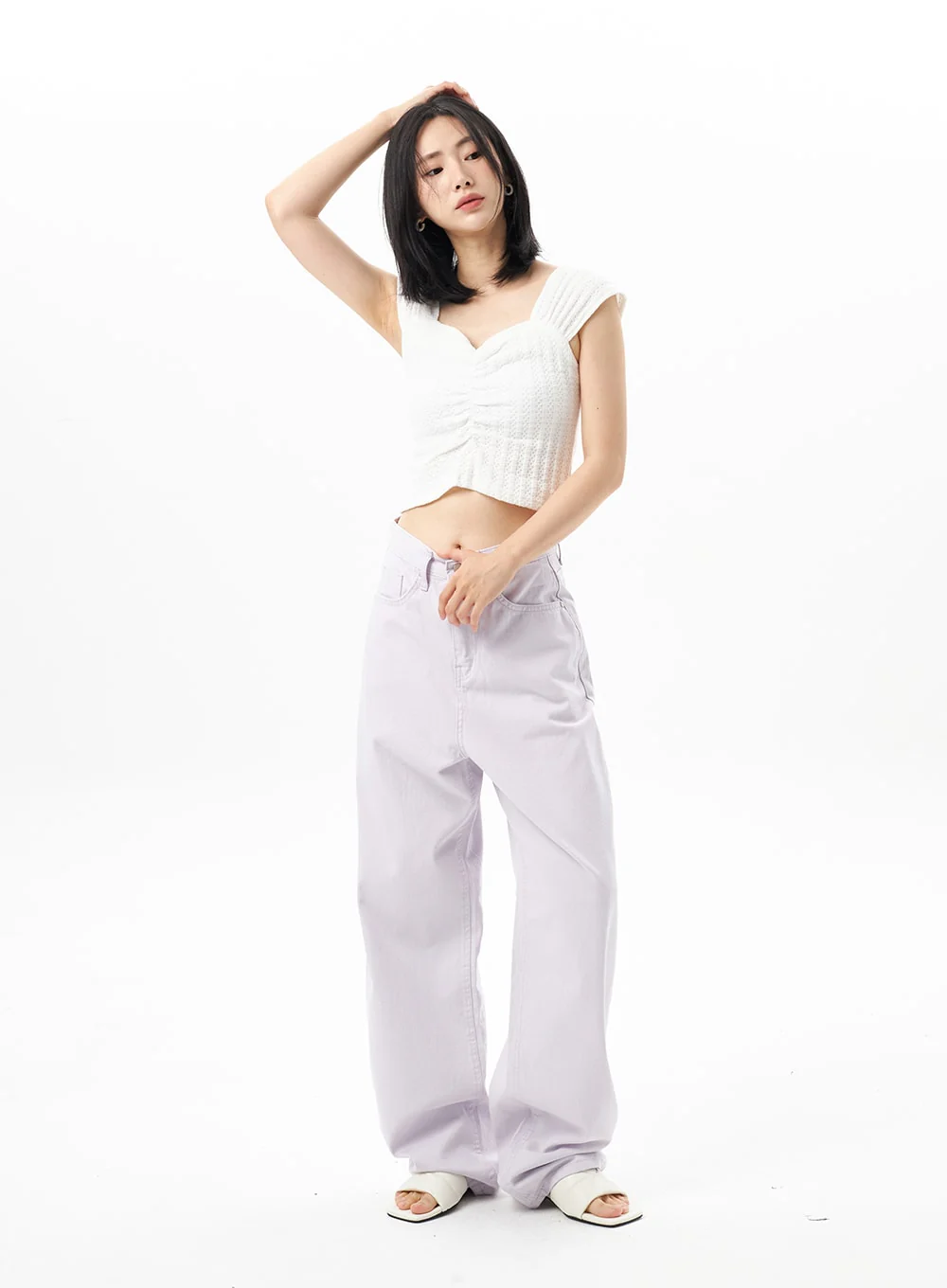 Color Wide Pants OU312 - Image 2