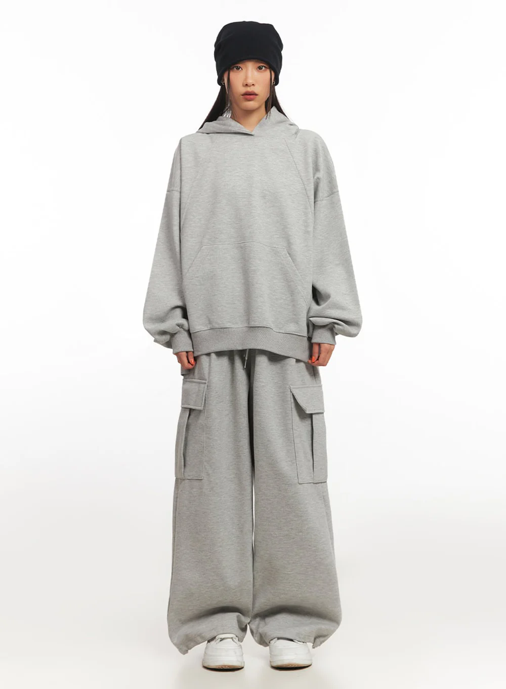Comfy Cargo Wide-Fit Sweatpants IA504 - Image 4