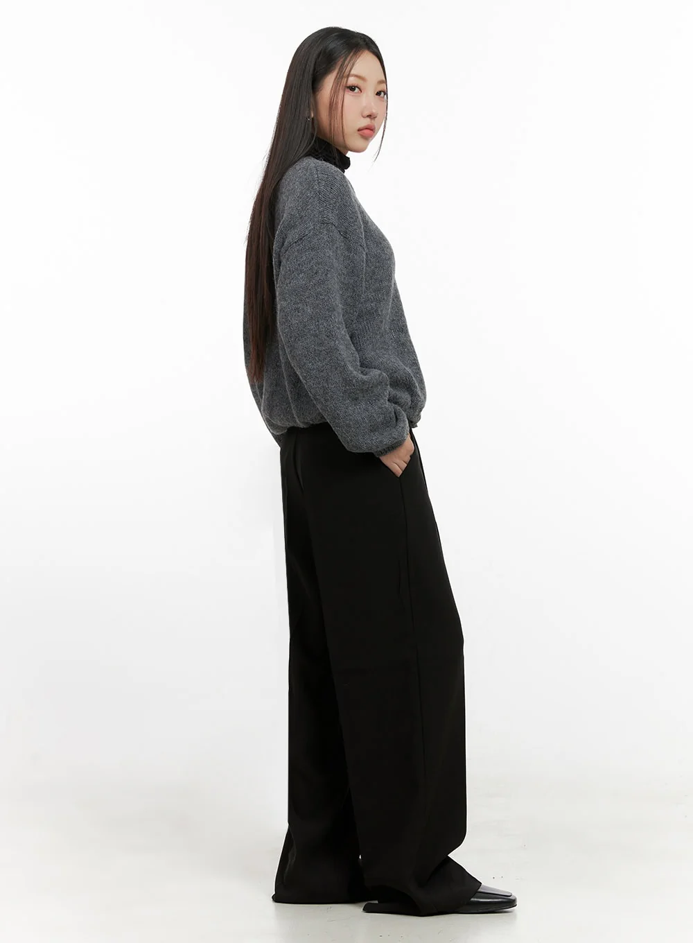 ComfyRound Neck Sweater Cardigan IN415 - Image 8