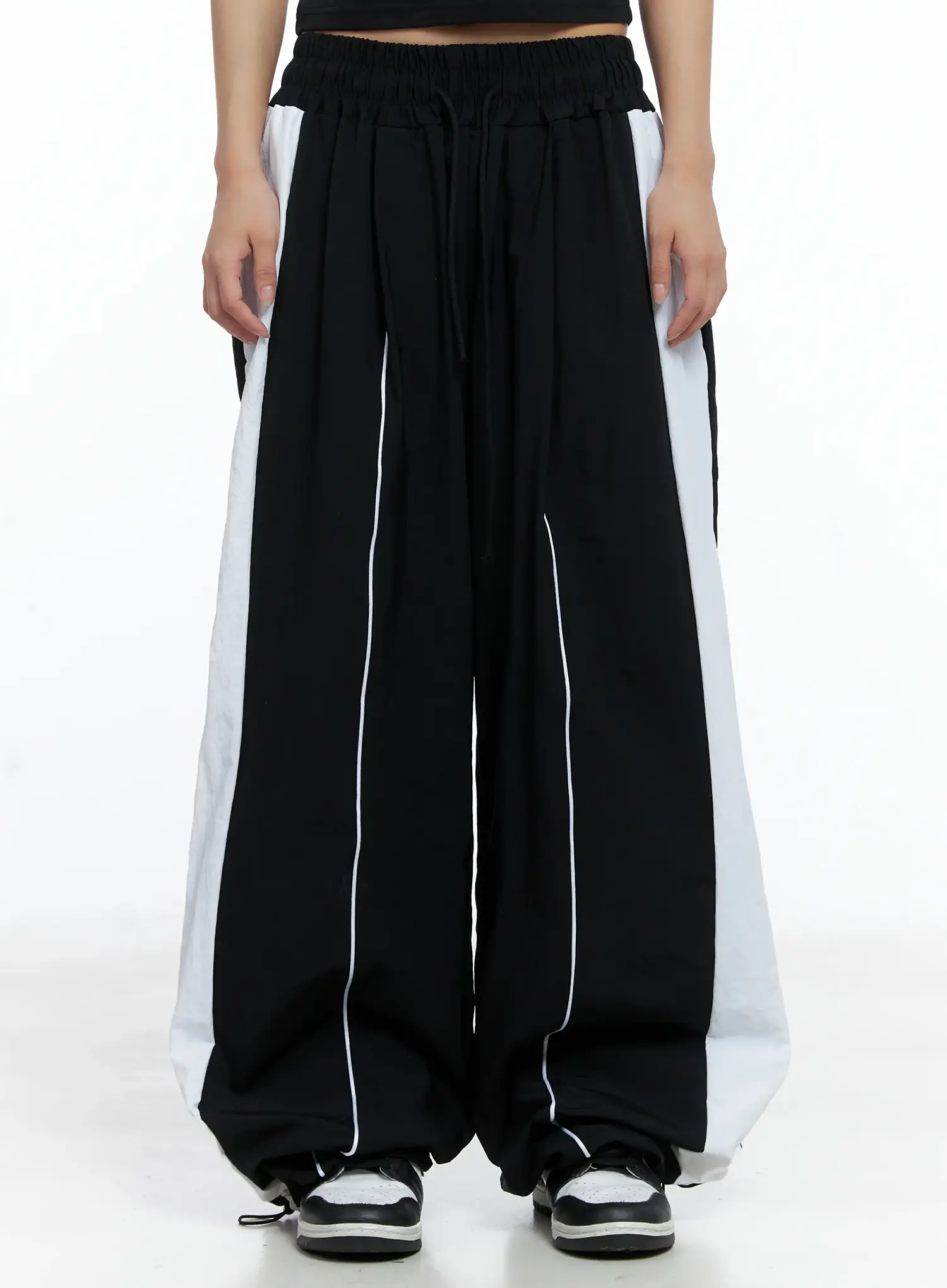 Contrast Stripe Nylon Track pants CS505 - Image 2