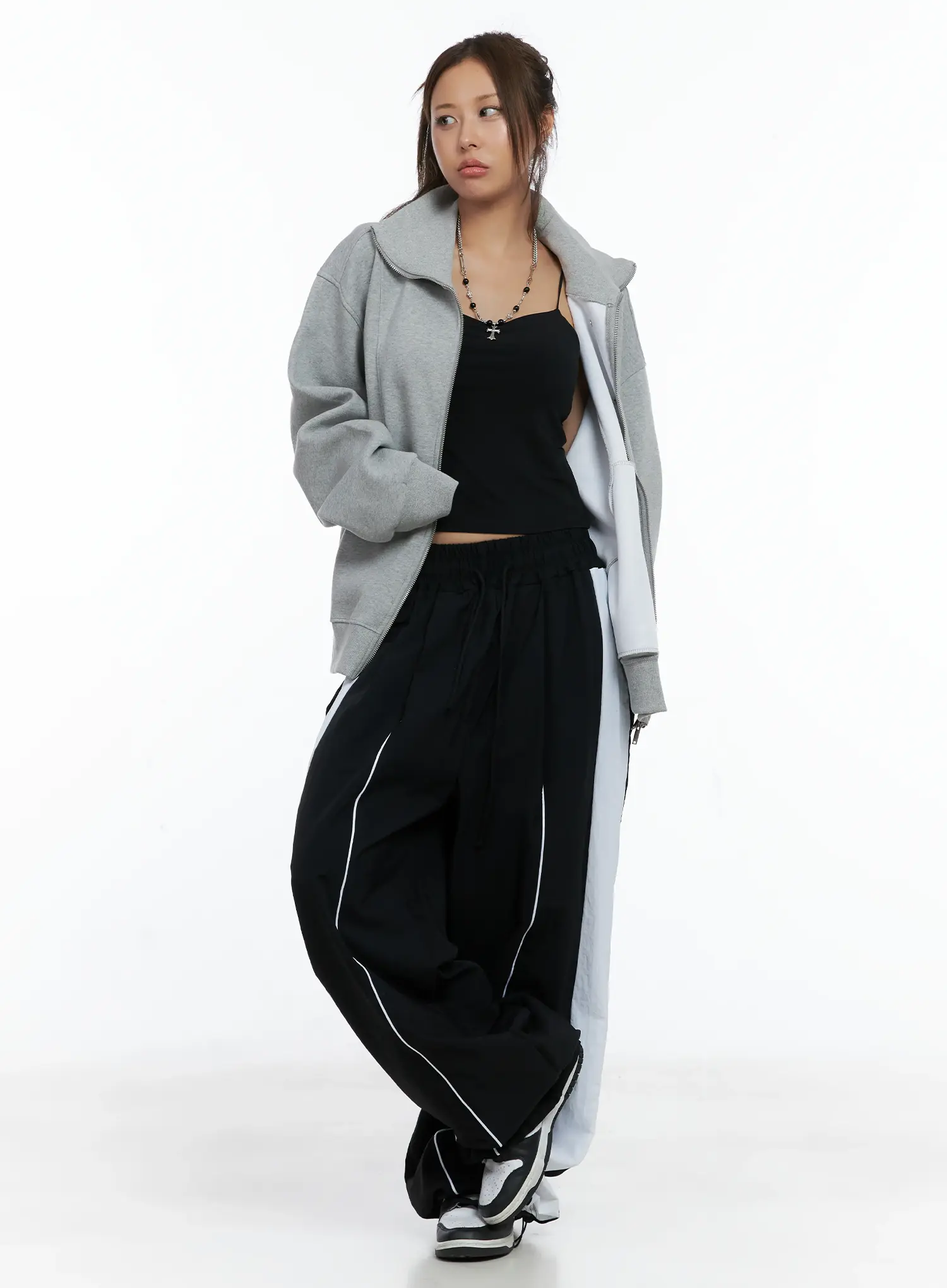 Contrast Stripe Nylon Track pants CS505 - Image 5