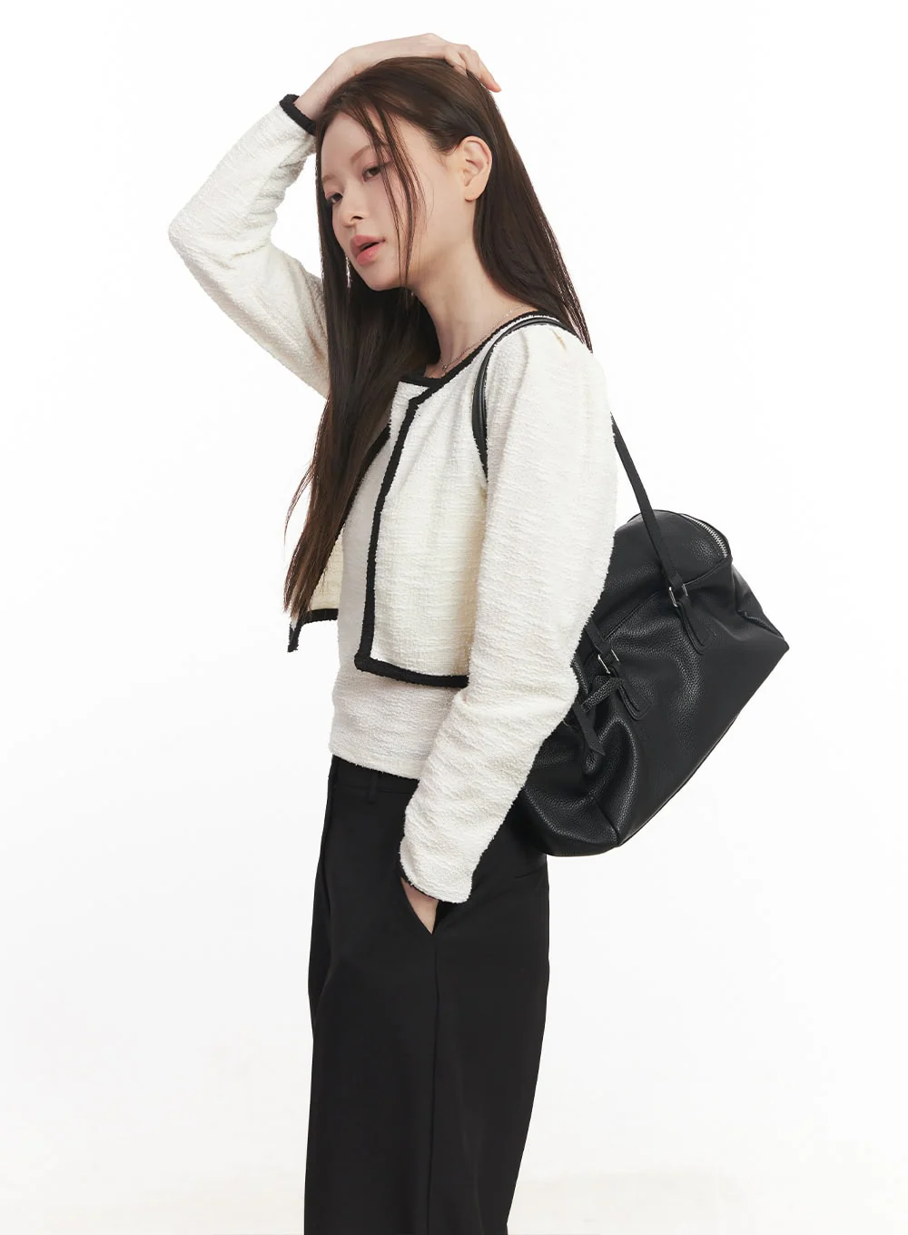 Contrast Tank Top Cardigan Set CA501 - Image 10