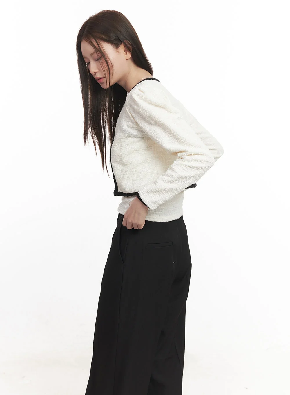Contrast Tank Top Cardigan Set CA501 - Image 7